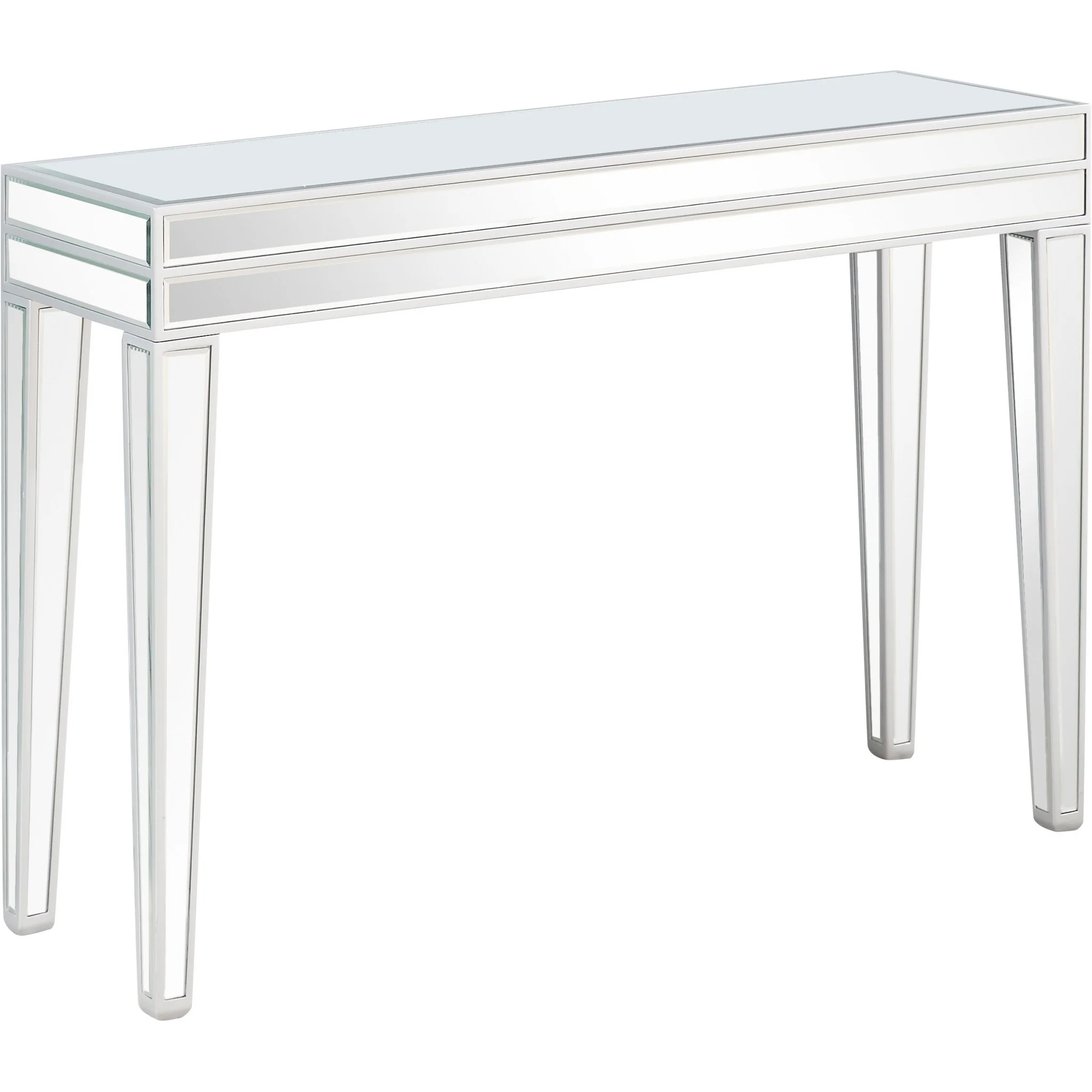 Clear Glass Mirror Console Table By Homeroots - Image 3