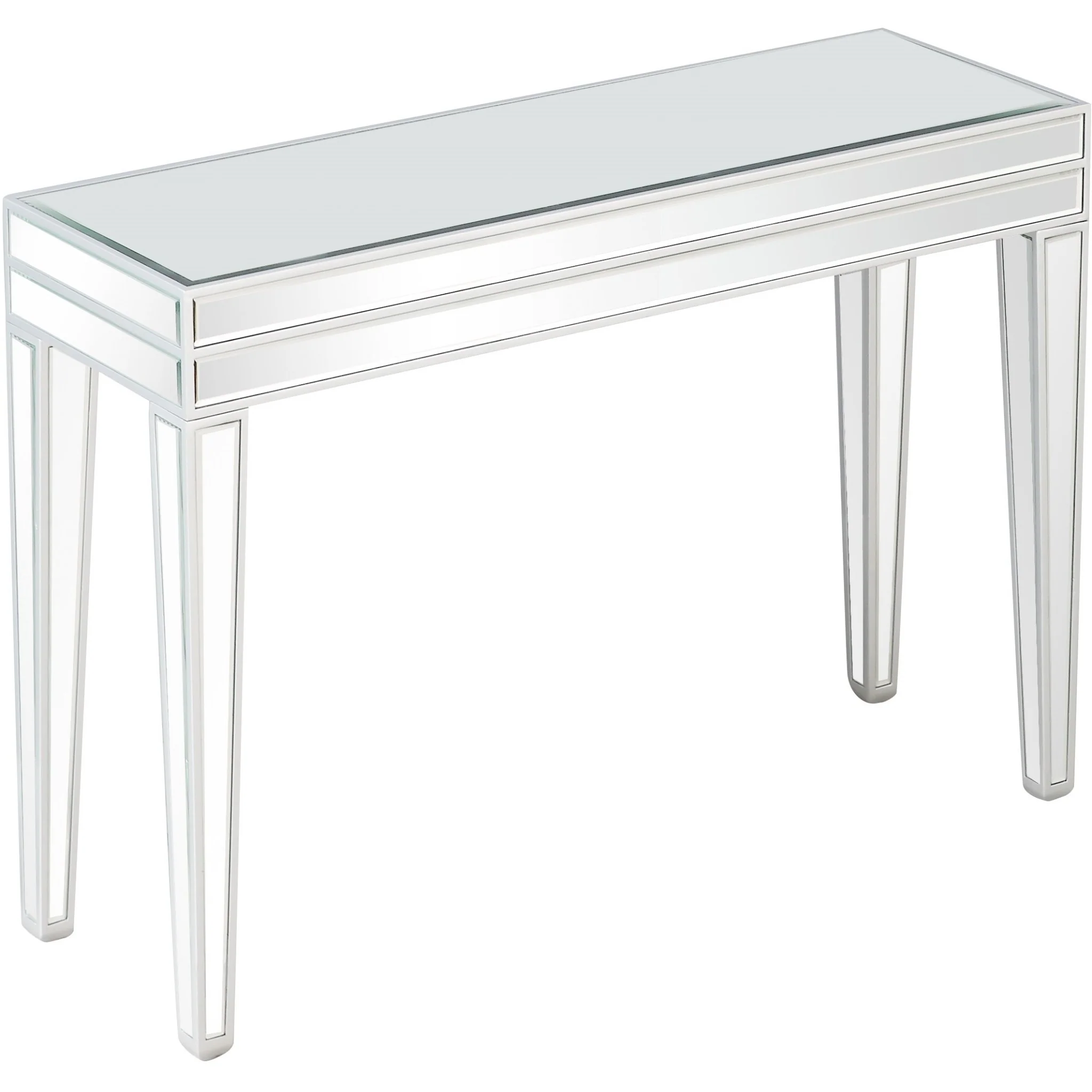 Clear Glass Mirror Console Table By Homeroots - Image 4