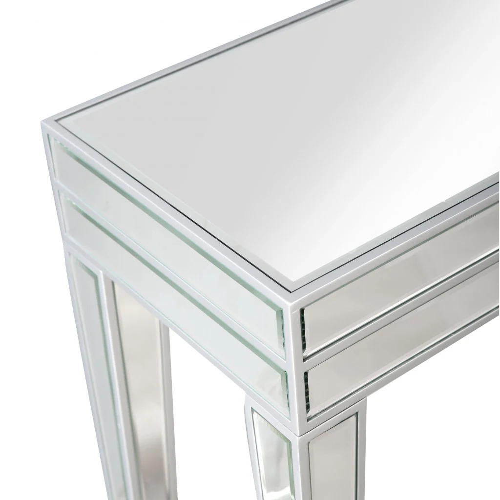 Clear Glass Mirror Console Table By Homeroots - Image 6