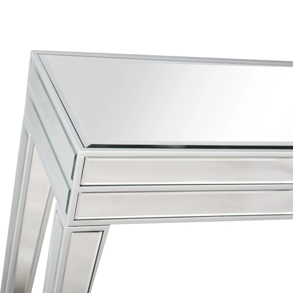 Clear Glass Mirror Console Table By Homeroots - Image 7