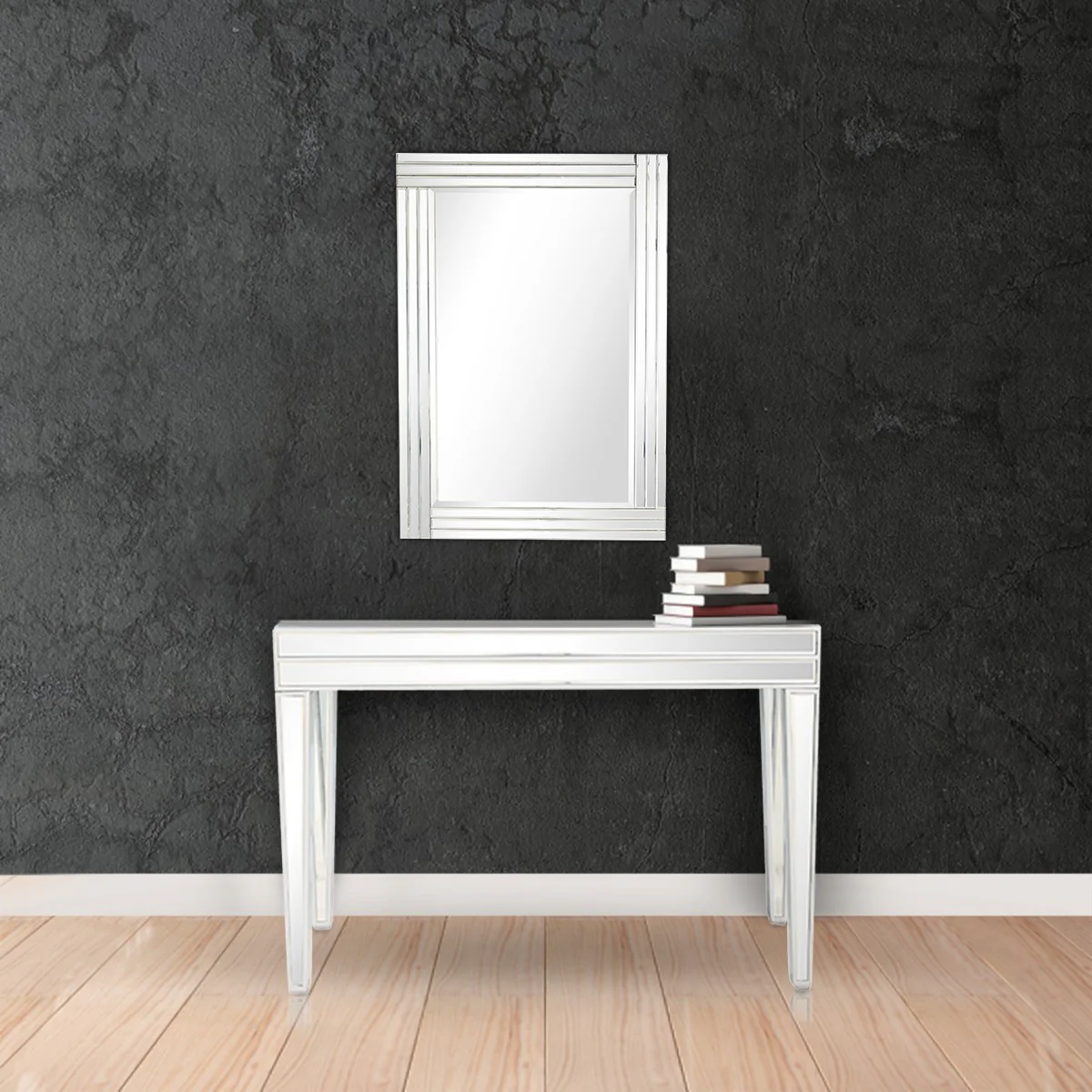 Clear Glass Mirror Console Table By Homeroots - Image 9