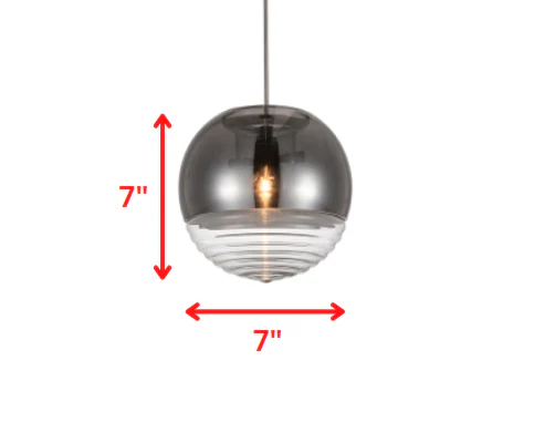 Clear Glass Pendant Lamp By Homeroots - Image 2