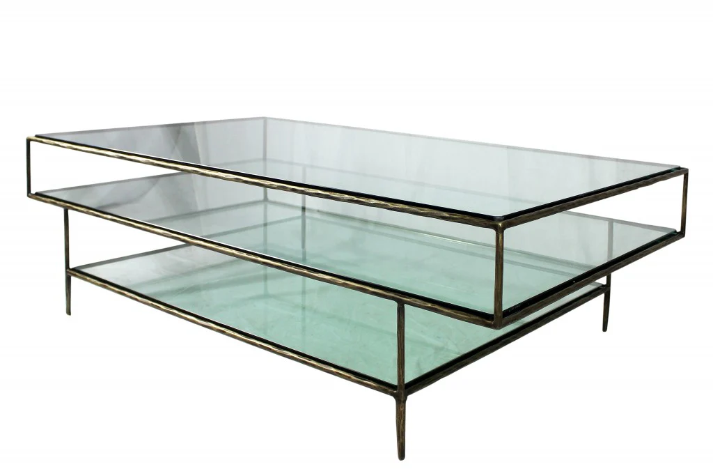 Clear Glass Triple Layered Coffee Table By Homeroots - Image 3