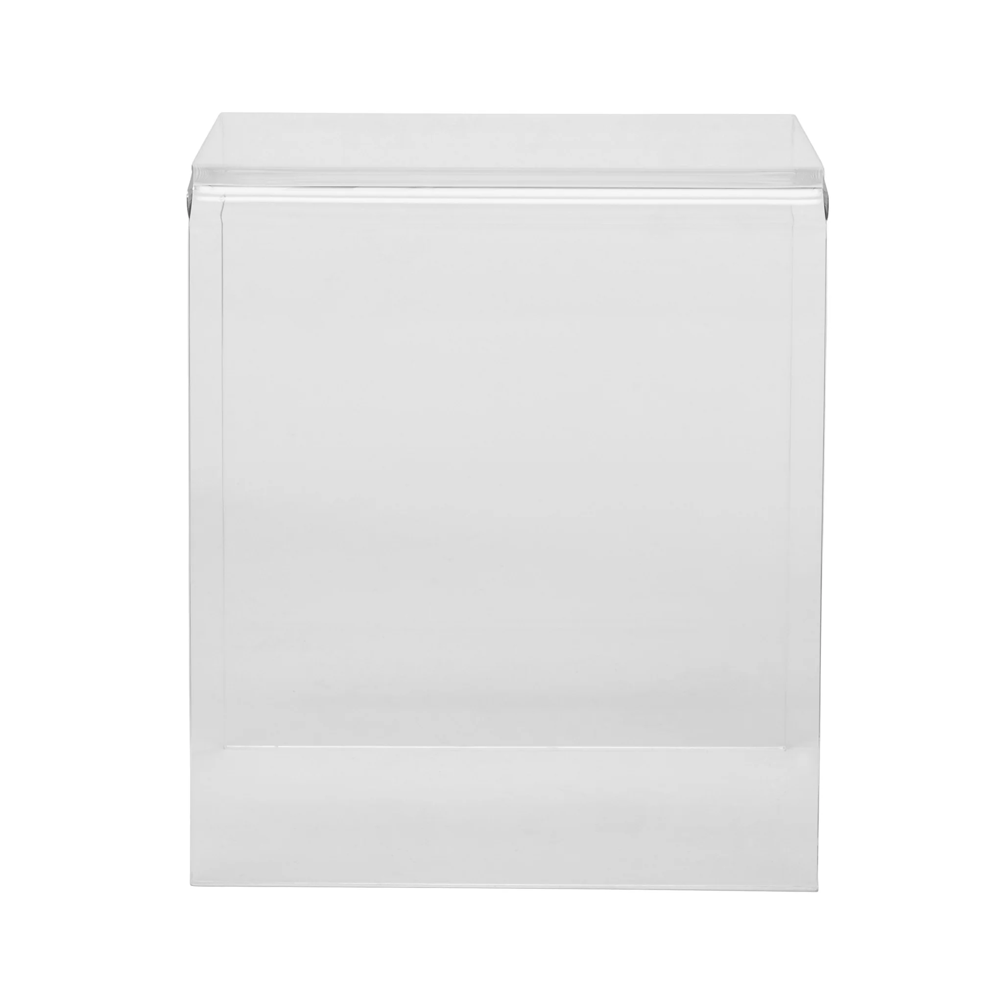 Clear Heavy Duty Plastic And Acrylic Square End Table By Homeroots - Image 3