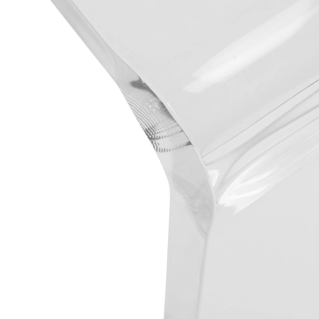 Clear Heavy Duty Plastic And Acrylic Square End Table By Homeroots - Image 4