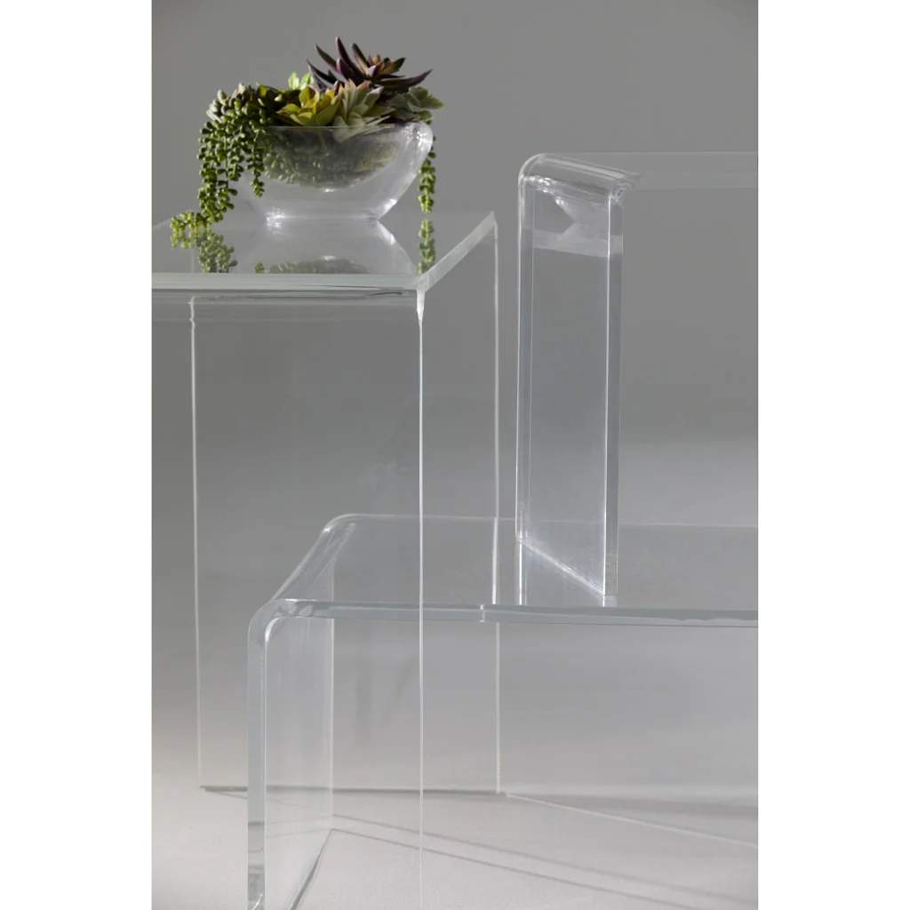 Clear Heavy Duty Plastic And Acrylic Square End Table By Homeroots - Image 5