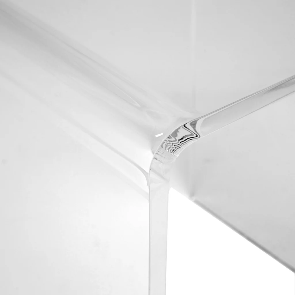 Clear Heavy Duty Plastic And Acrylic Square End Table By Homeroots - Image 6
