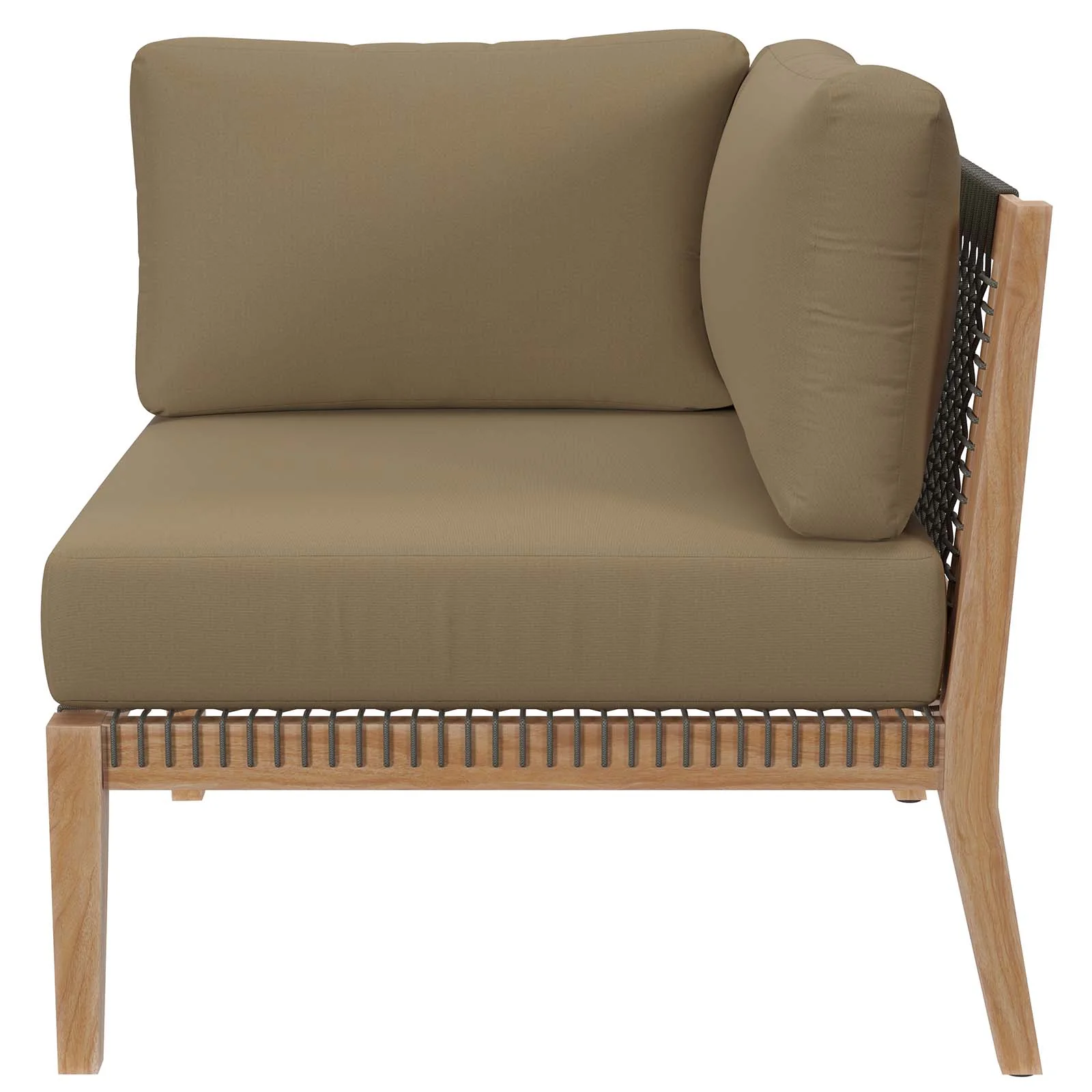 Clearwater Outdoor Patio Teak Wood 4-Piece Sectional Sofa By Modway - EEI-6121 - Image 25