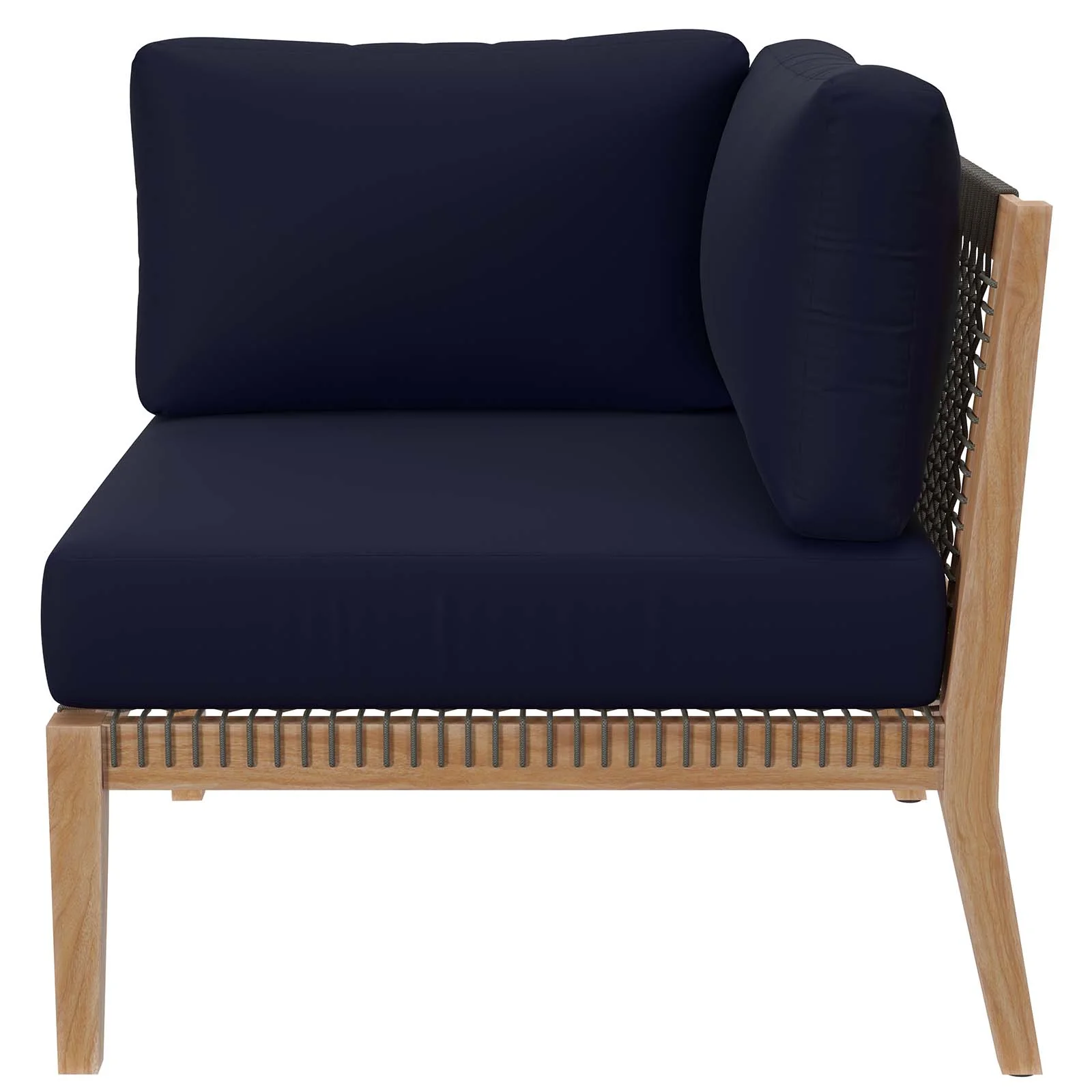 Clearwater Outdoor Patio Teak Wood 4-Piece Sectional Sofa By Modway - EEI-6121 - Image 38