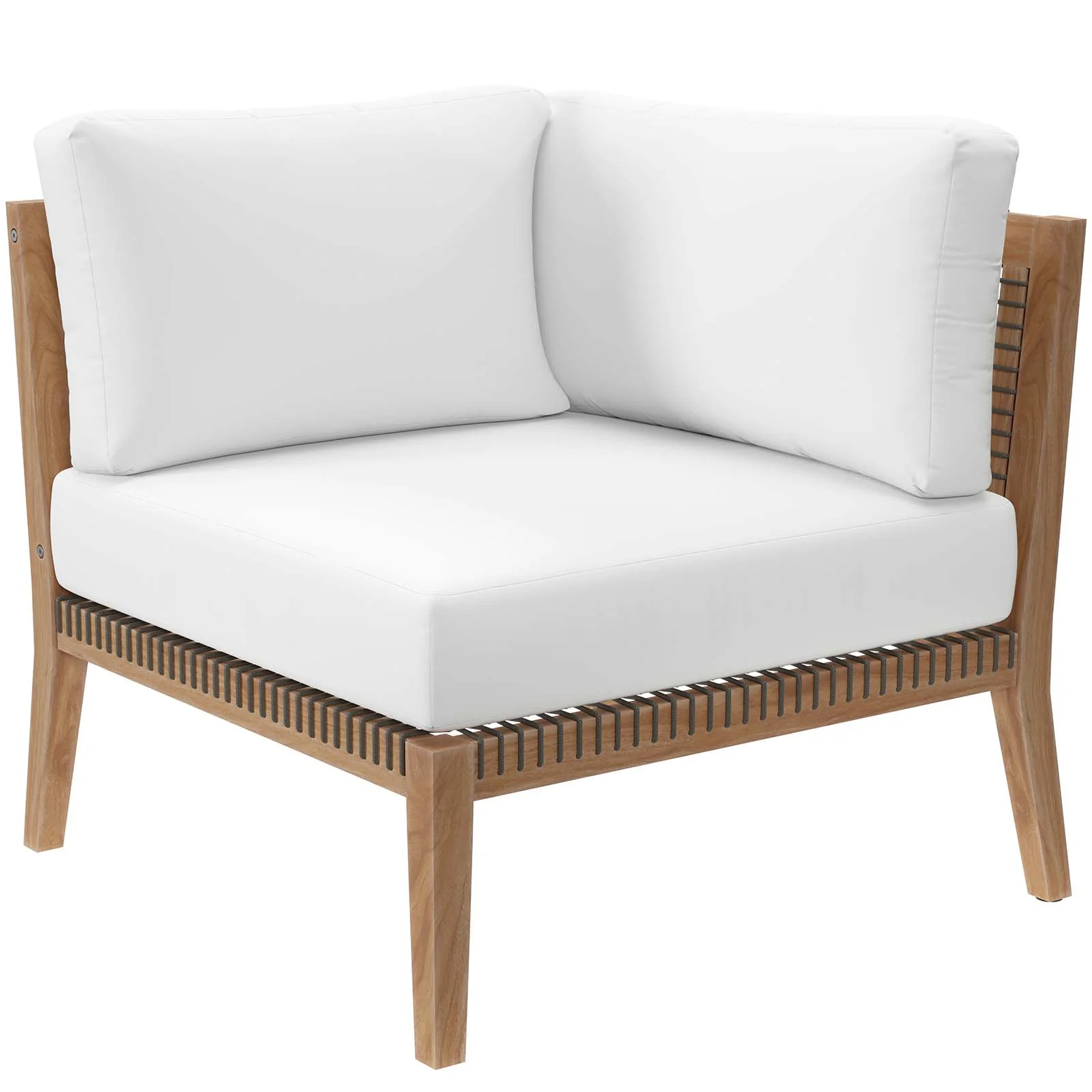 Clearwater Outdoor Patio Teak Wood 4-Piece Sectional Sofa By Modway - EEI-6121 - Image 50