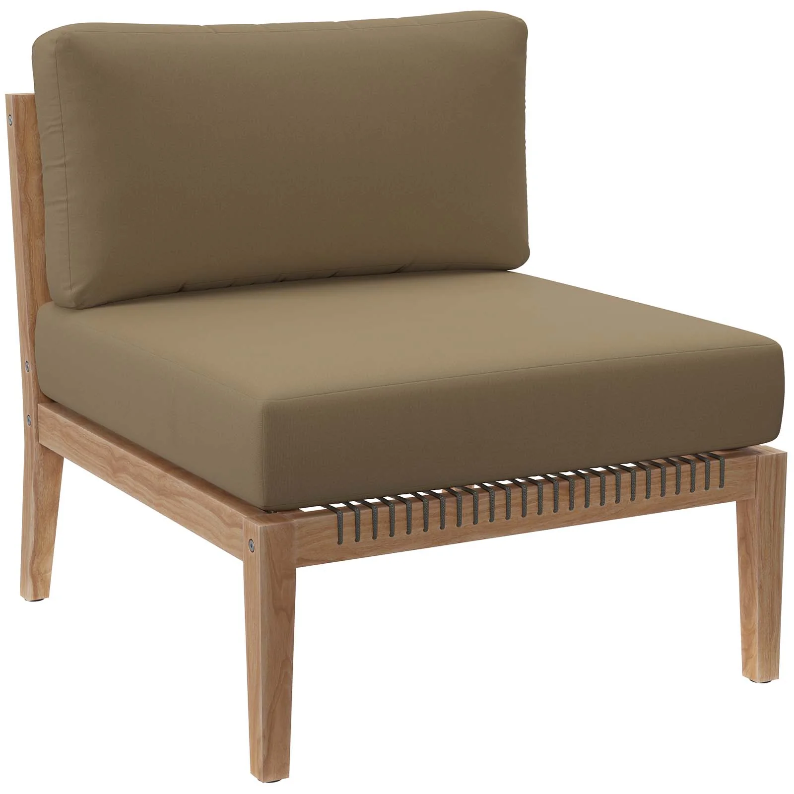 Clearwater Outdoor Patio Teak Wood 5-Piece Sectional Sofa By Modway - EEI-6123 - Image 18