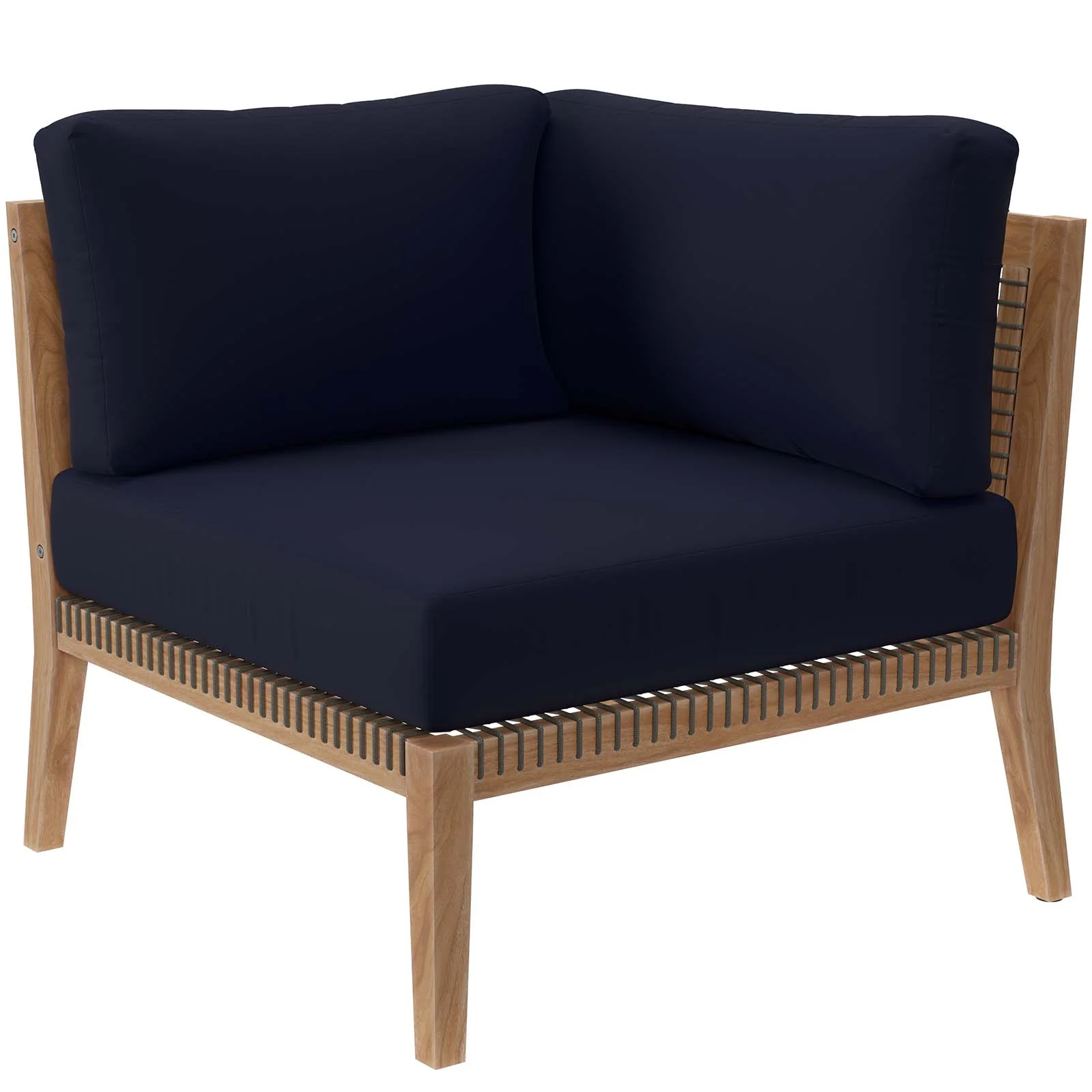 Clearwater Outdoor Patio Teak Wood 5-Piece Sectional Sofa By Modway - EEI-6123 - Image 25