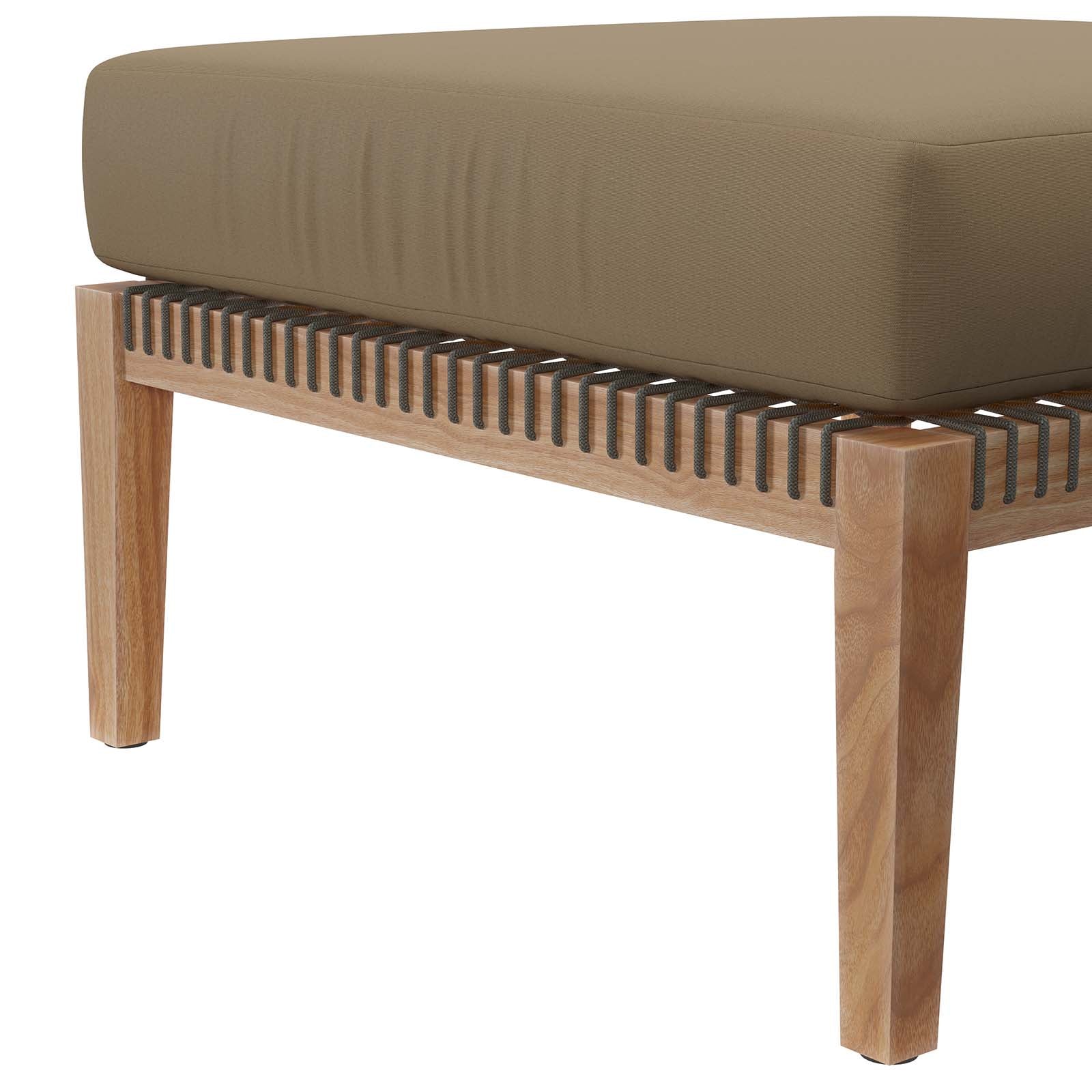 Clearwater Outdoor Patio Teak Wood 6-Piece Sectional Sofa By Modway - EEI-6122 - Image 23