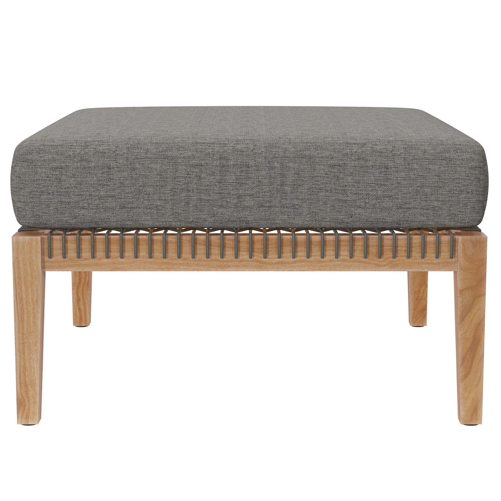 Clearwater Outdoor Patio Teak Wood 6-Piece Sectional Sofa By Modway - EEI-6124 - Image 9