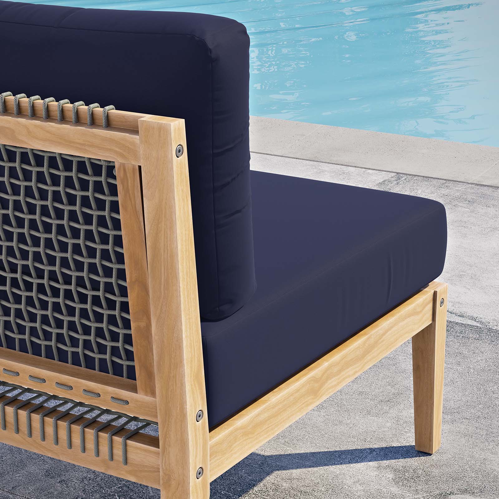 Clearwater Outdoor Patio Teak Wood Armless Chair By Modway - EEI-5856 - Image 20