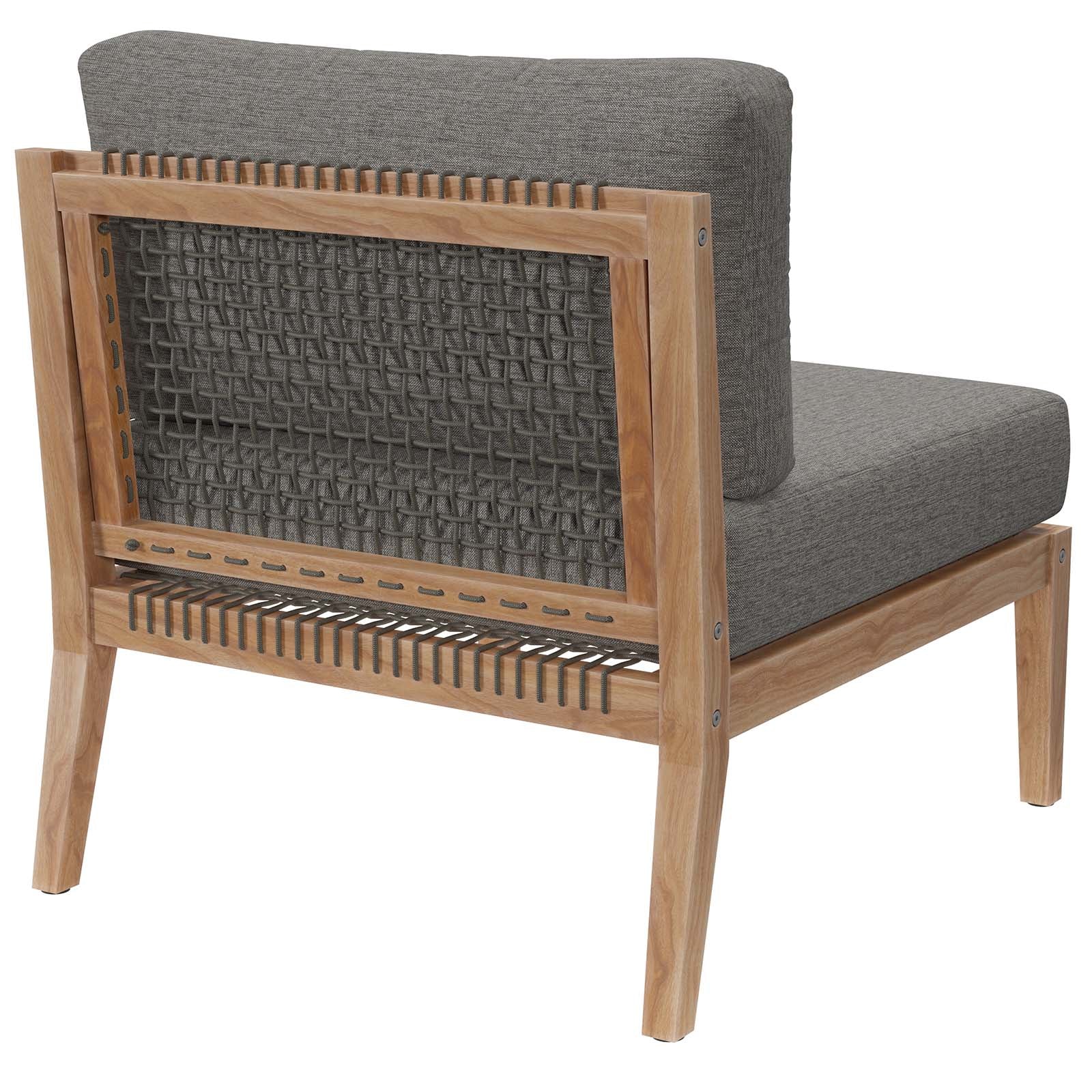 Clearwater Outdoor Patio Teak Wood Armless Chair By Modway - EEI-5856 - Image 4