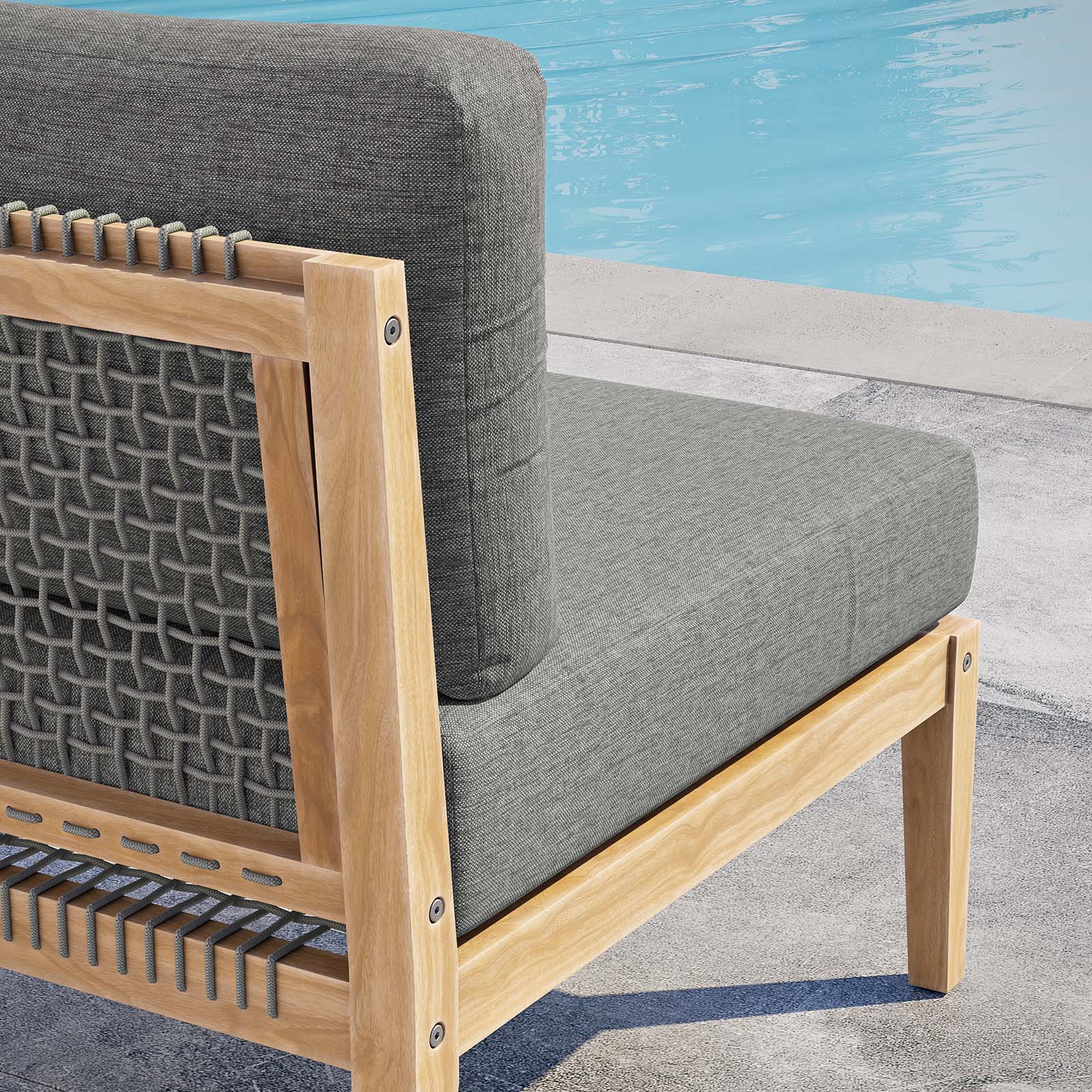 Clearwater Outdoor Patio Teak Wood Armless Chair By Modway - EEI-5856 - Image 7