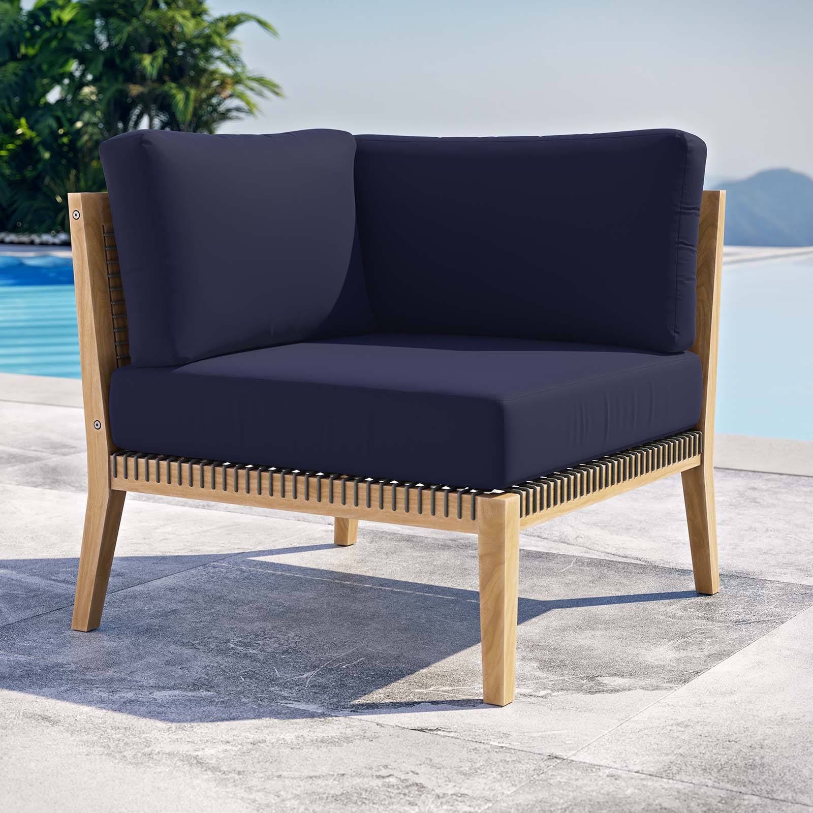 Clearwater Outdoor Patio Teak Wood Corner Chair By Modway - EEI-5855 - Image 21