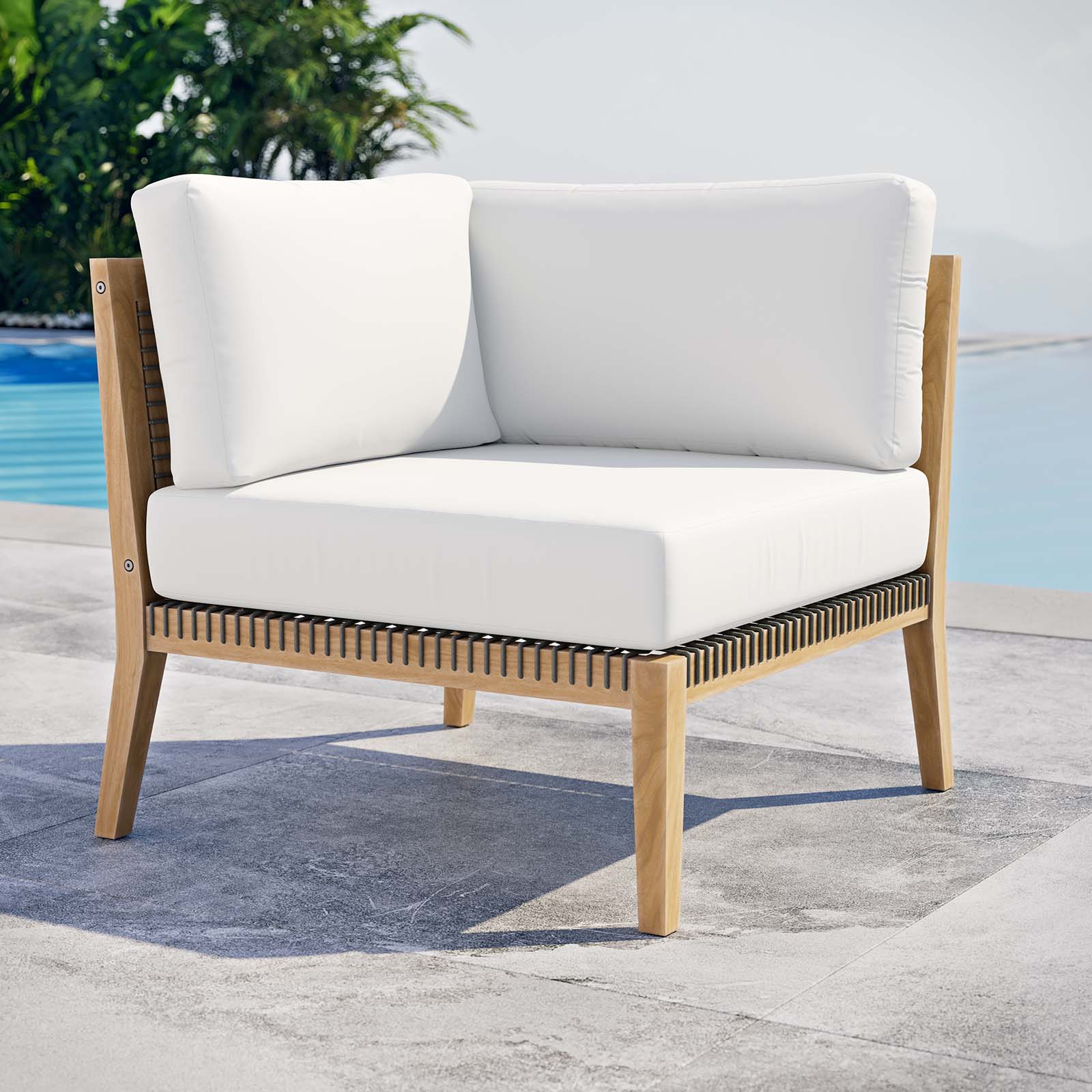 Clearwater Outdoor Patio Teak Wood Corner Chair By Modway - EEI-5855 - Image 28
