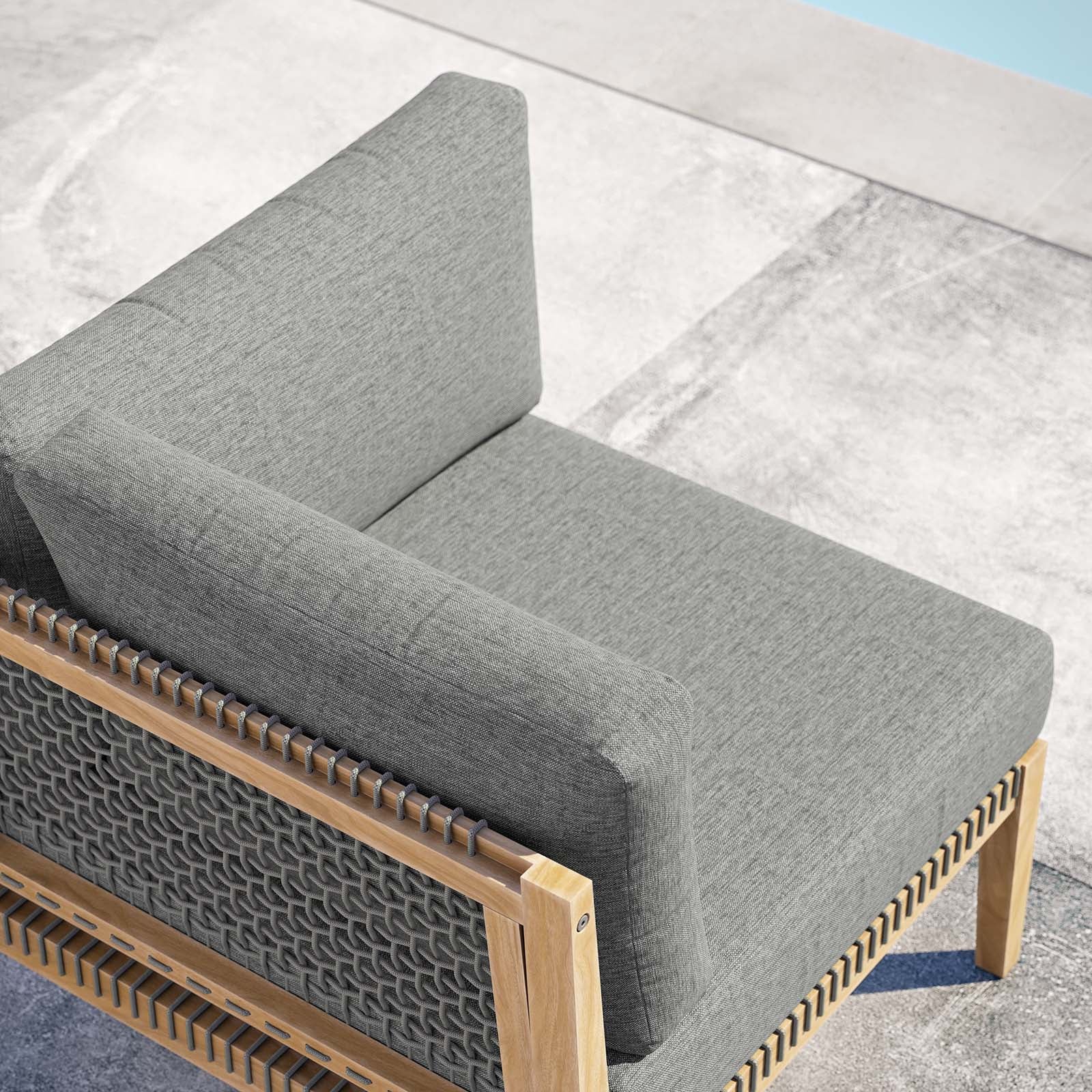 Clearwater Outdoor Patio Teak Wood Corner Chair By Modway - EEI-5855 - Image 7
