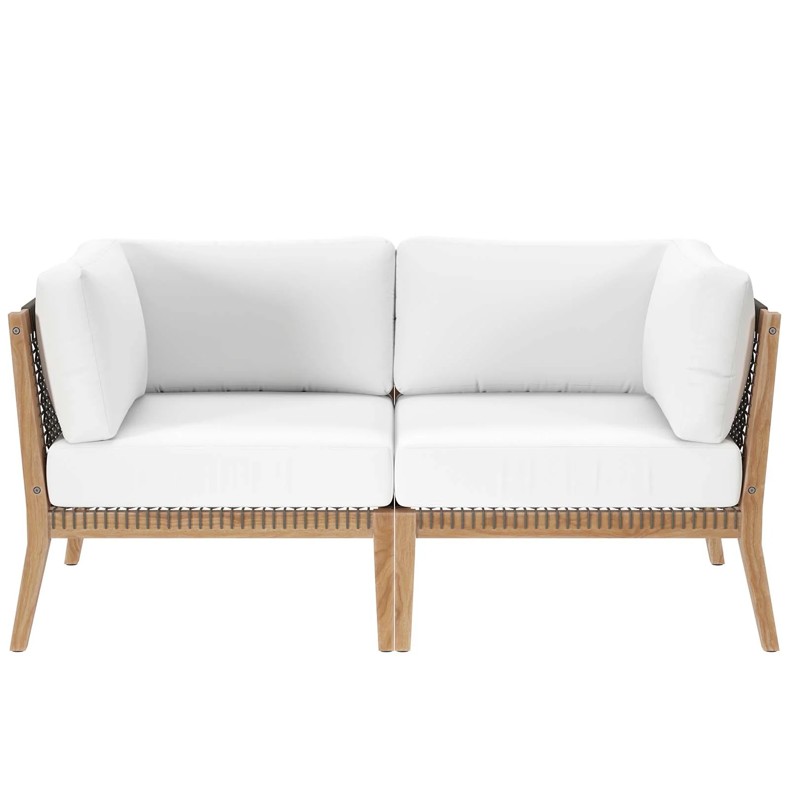 Clearwater Outdoor Patio Teak Wood Loveseat By Modway - EEI-6119 - Image 25
