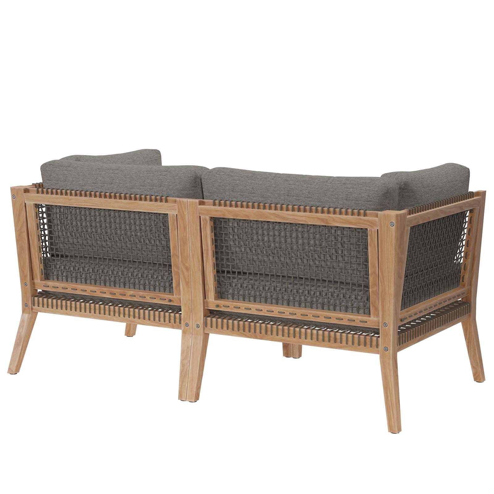 Clearwater Outdoor Patio Teak Wood Loveseat By Modway - EEI-6119 - Image 3