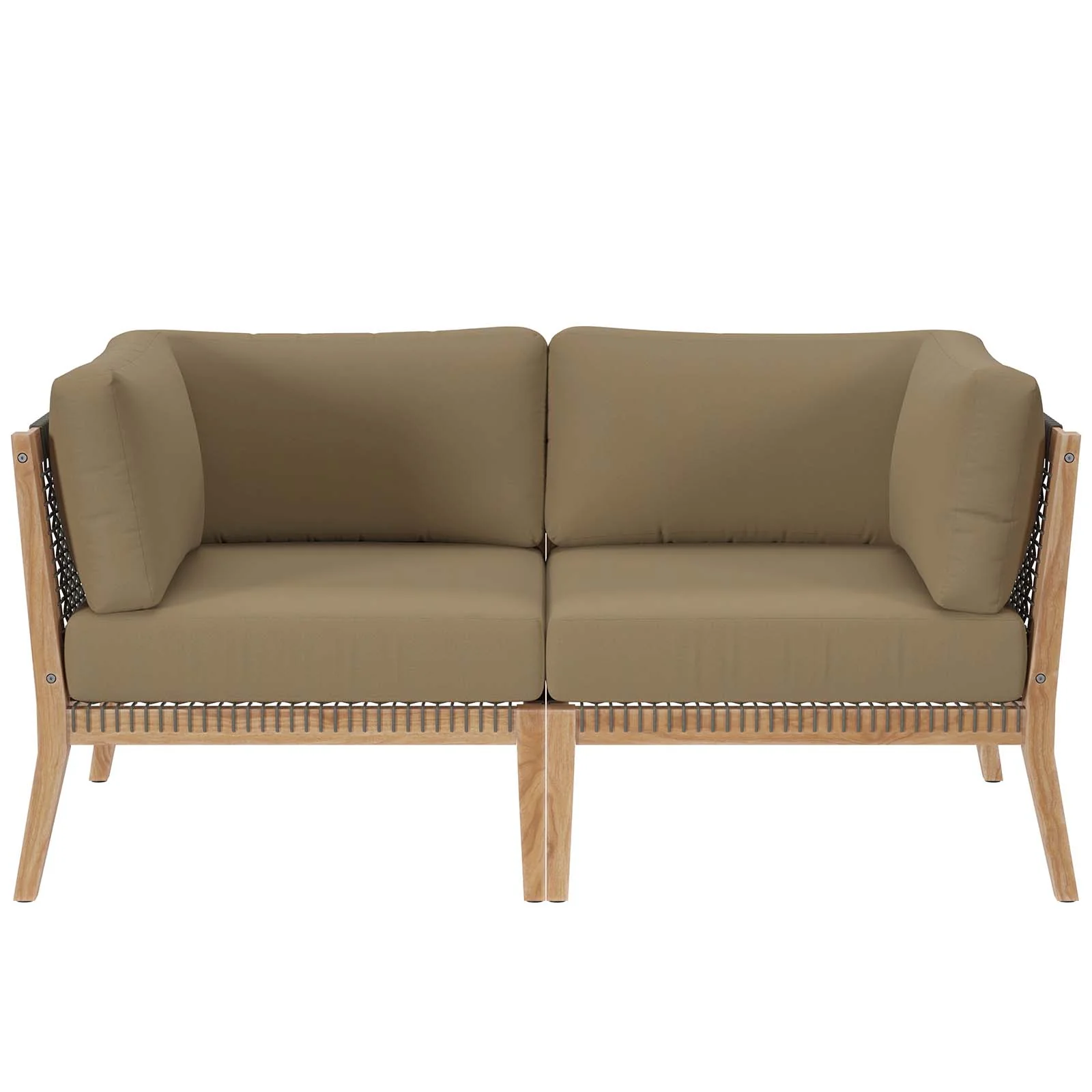 Clearwater Outdoor Patio Teak Wood Loveseat By Modway - EEI-6119 - Image 9