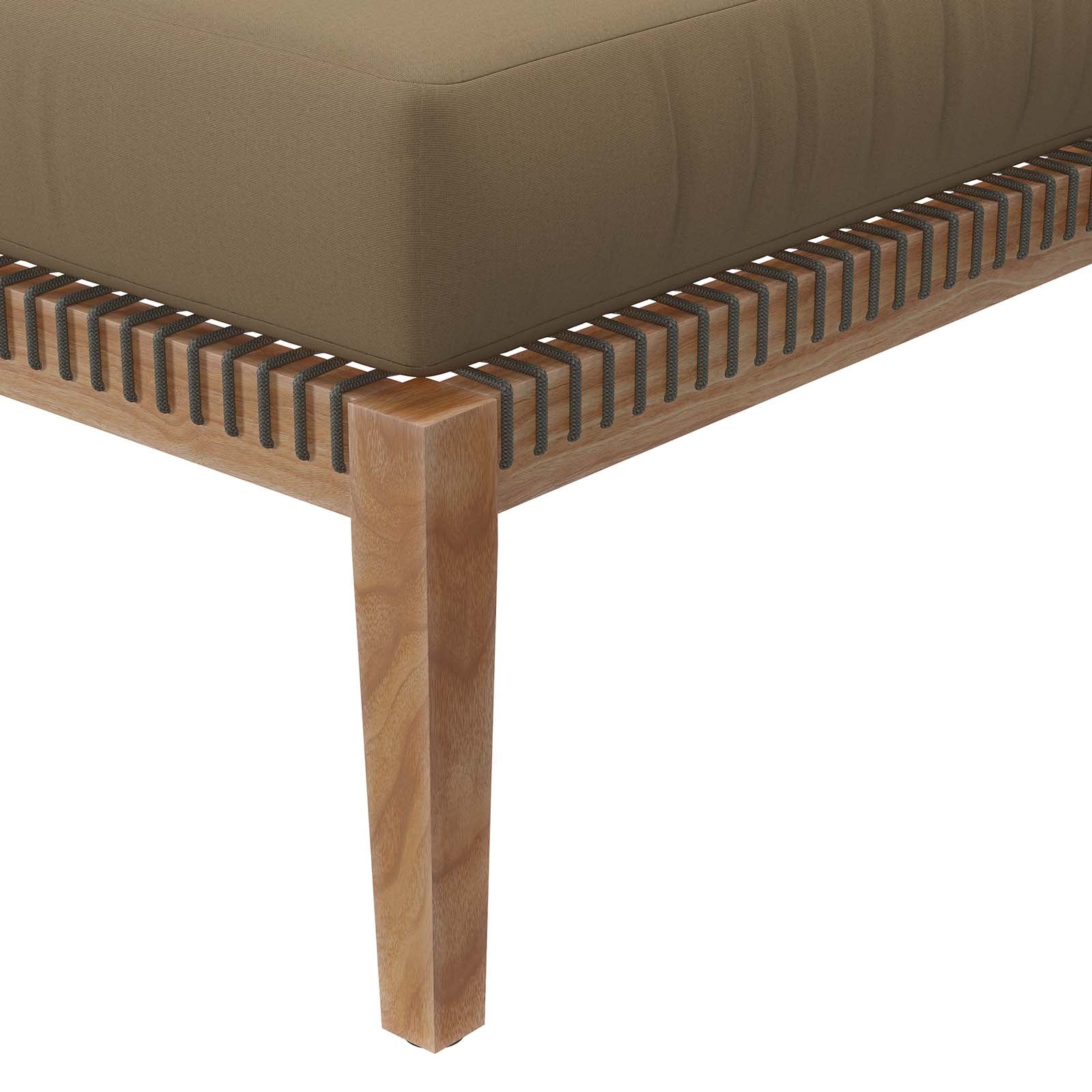Clearwater Outdoor Patio Teak Wood Ottoman By Modway - EEI-5854 - Image 11