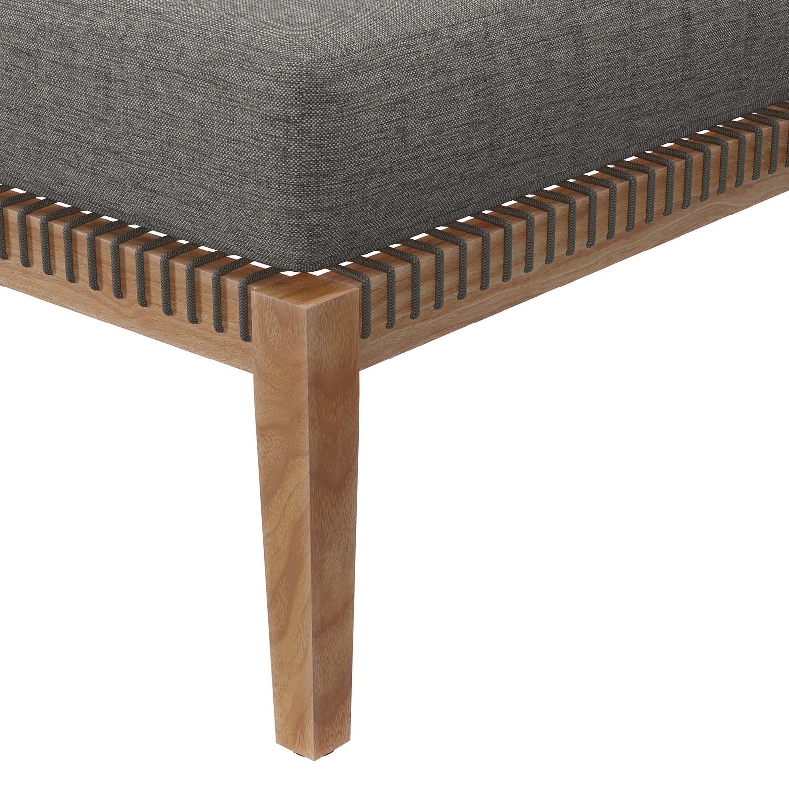 Clearwater Outdoor Patio Teak Wood Ottoman By Modway - EEI-5854 - Image 5
