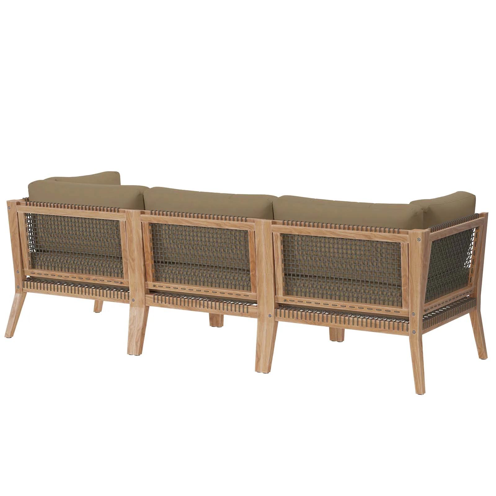 Clearwater Outdoor Patio Teak Wood Sofa By Modway - EEI-6120 - Image 14
