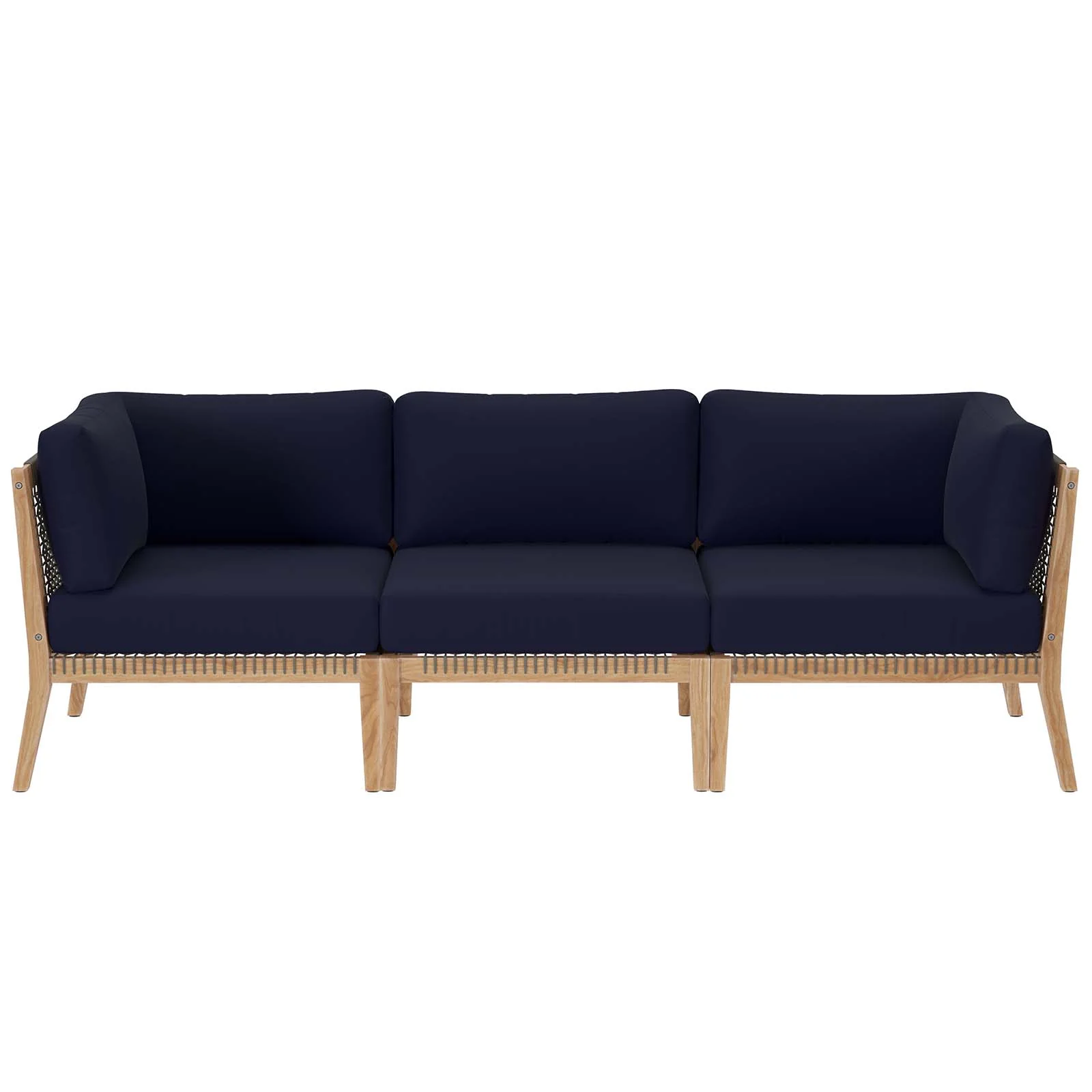 Clearwater Outdoor Patio Teak Wood Sofa By Modway - EEI-6120 - Image 21