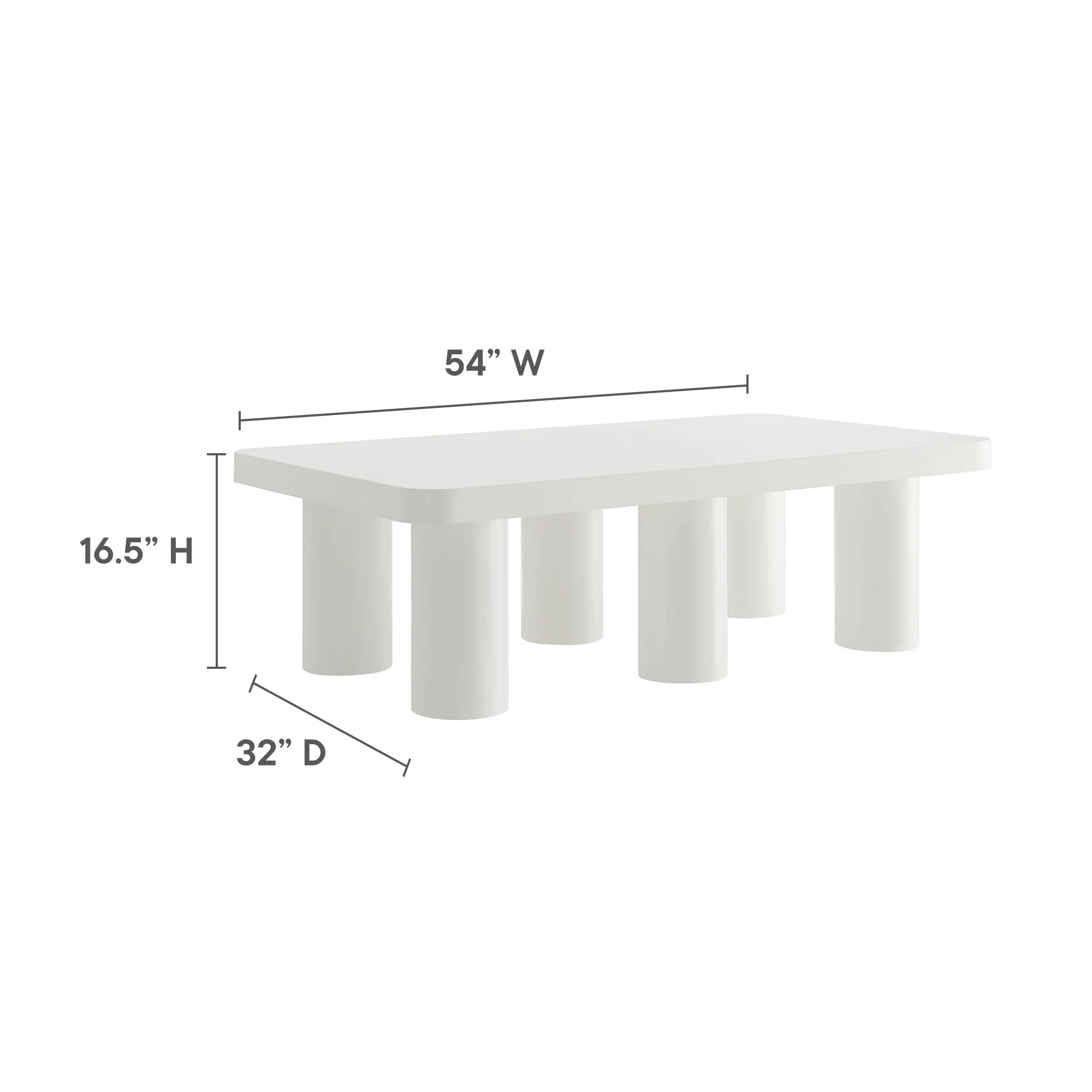Cleo 54Ó Rectangular Coffee Table by Modway - Image 10