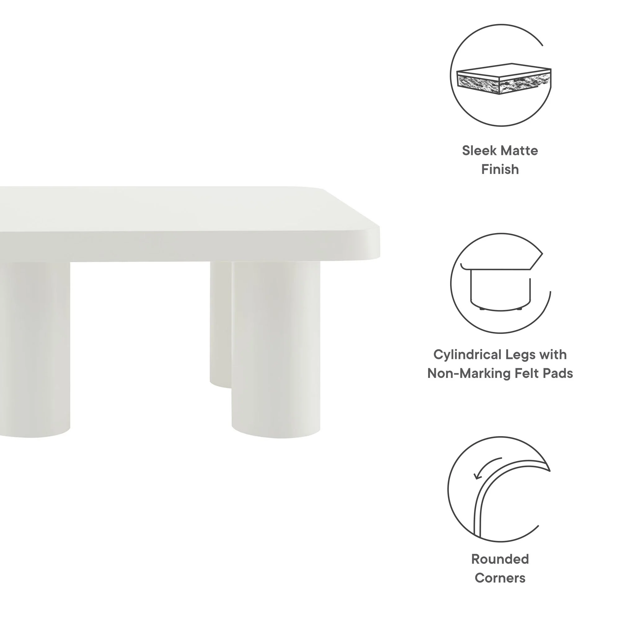 Cleo 54Ó Rectangular Coffee Table by Modway - Image 9