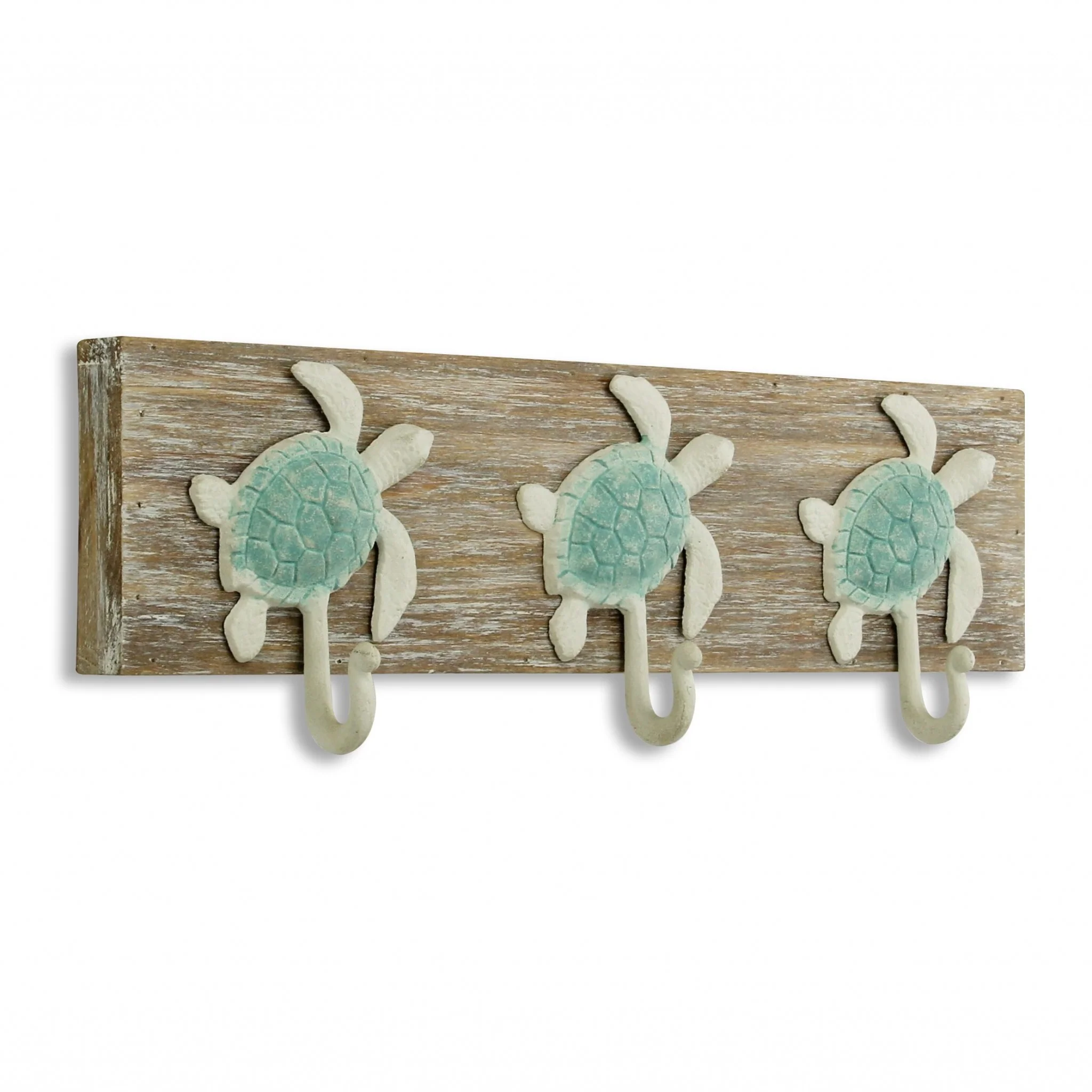 Coastal Sea Turtle Three Hook Coat Hanger By Homeroots - Image 2