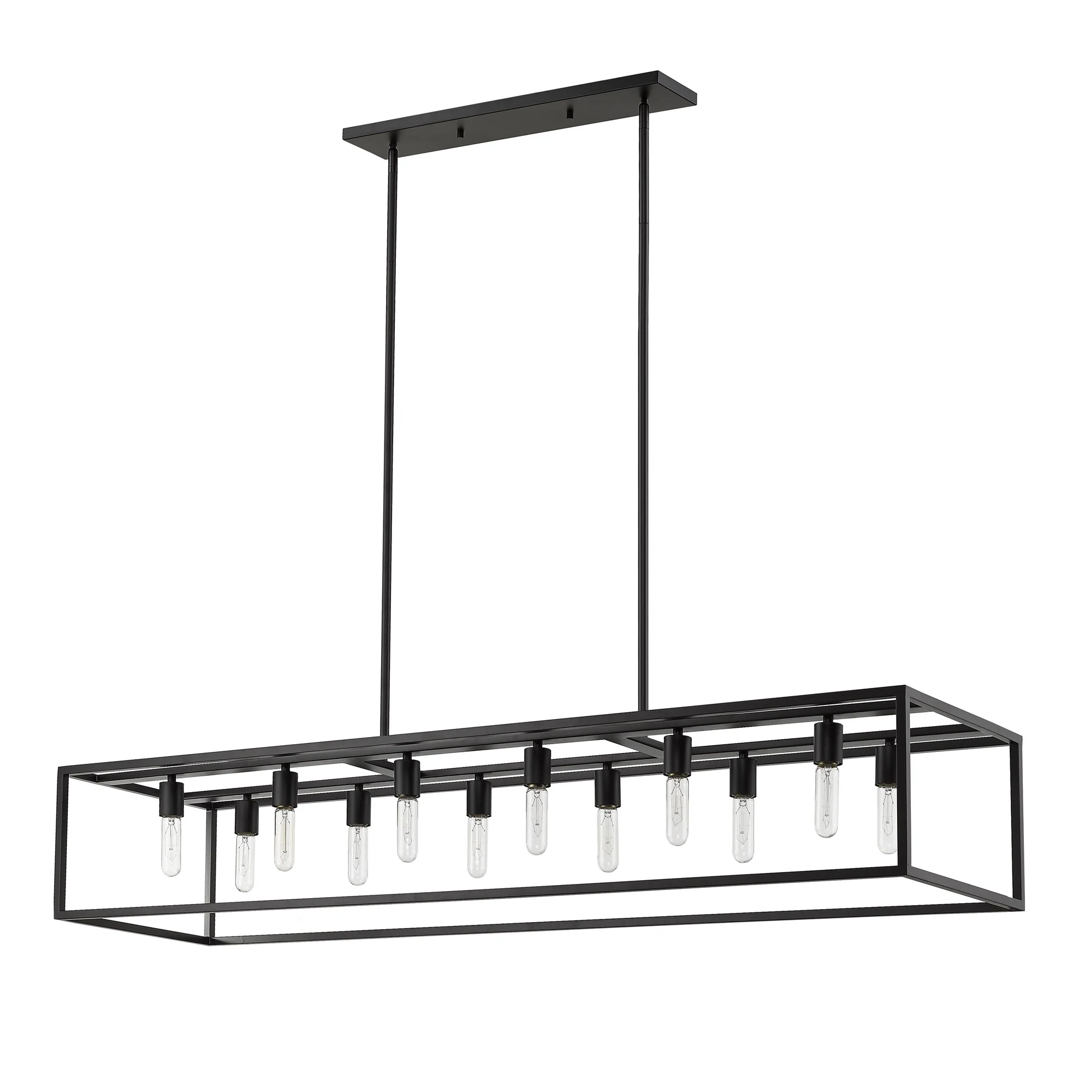 Cobar 12-Light Matte Black Island Pendant By Homeroots - Image 2