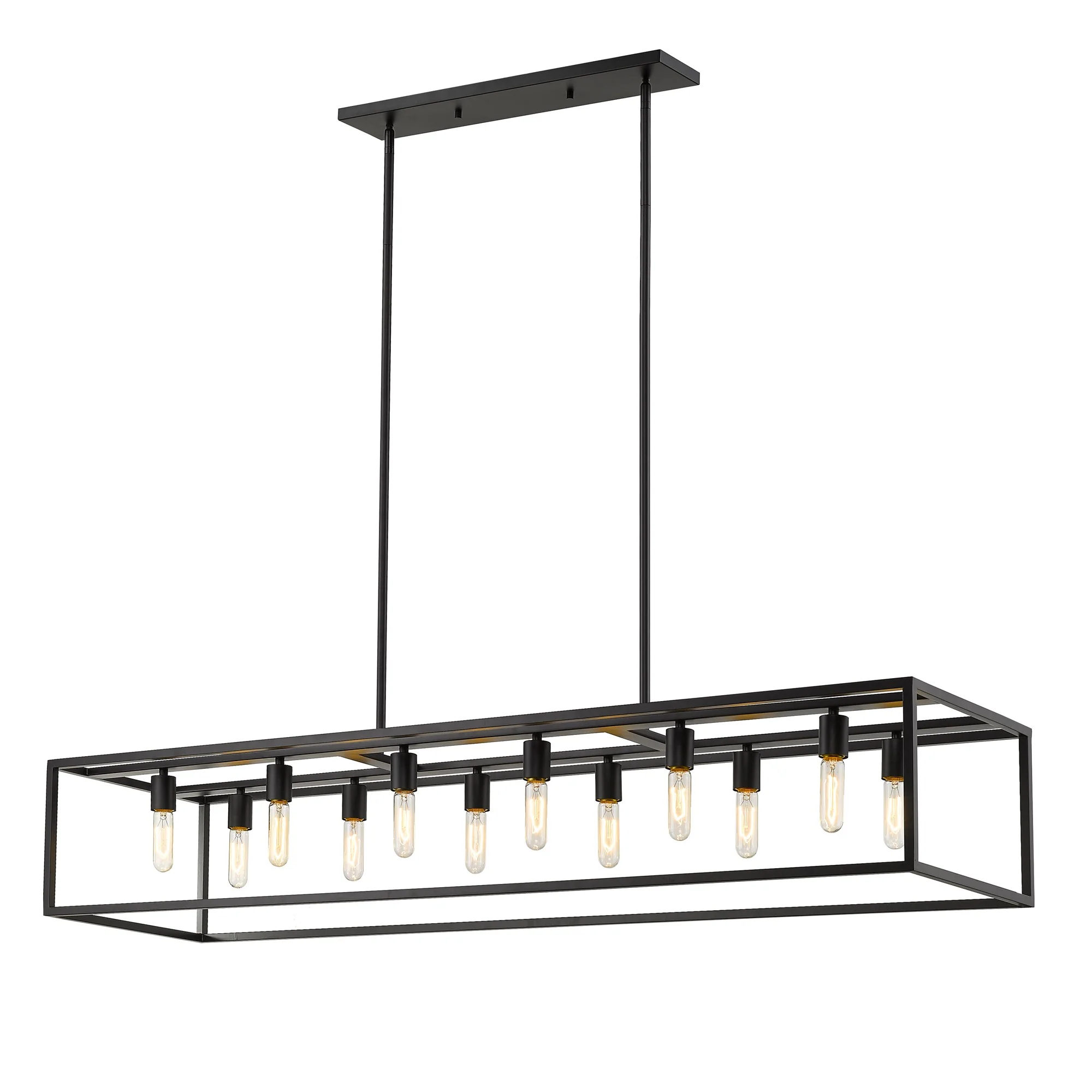 Cobar 12-Light Matte Black Island Pendant By Homeroots - Image 3