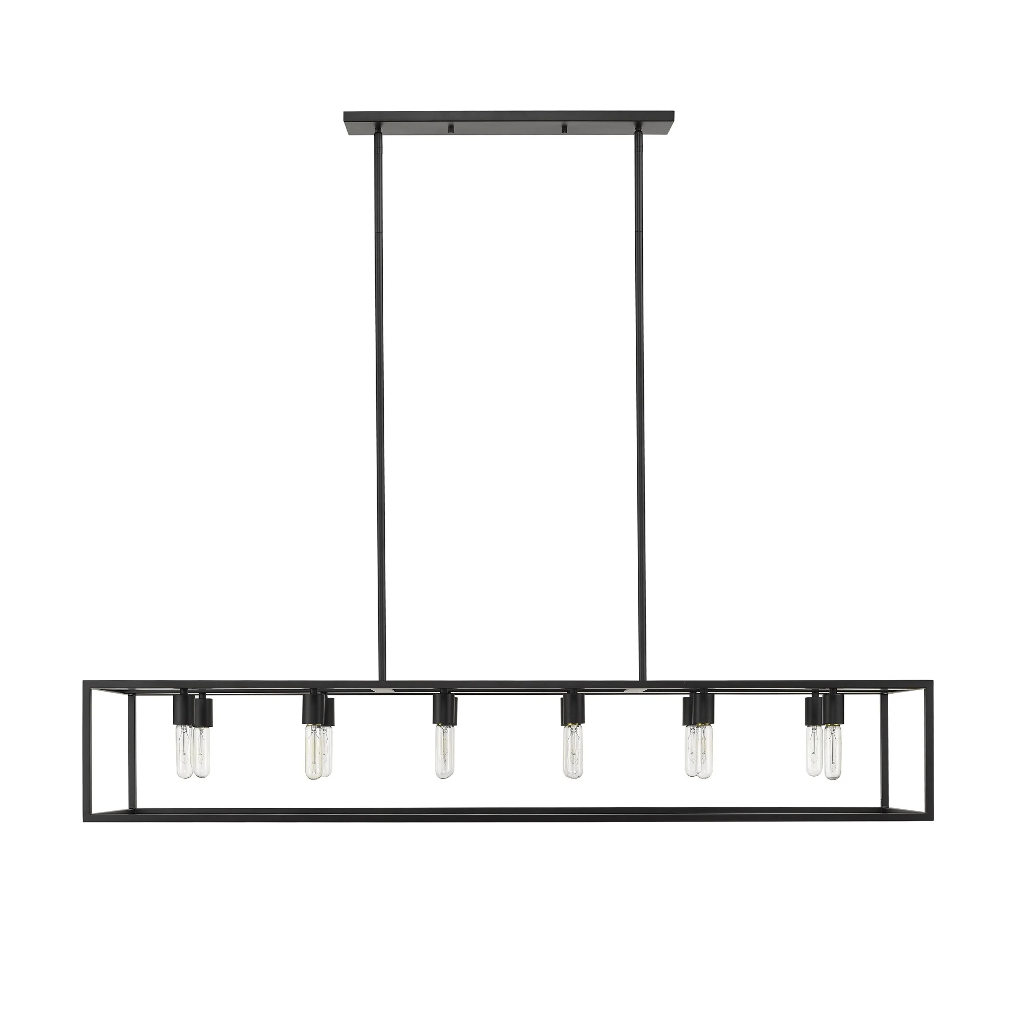 Cobar 12-Light Matte Black Island Pendant By Homeroots - Image 4