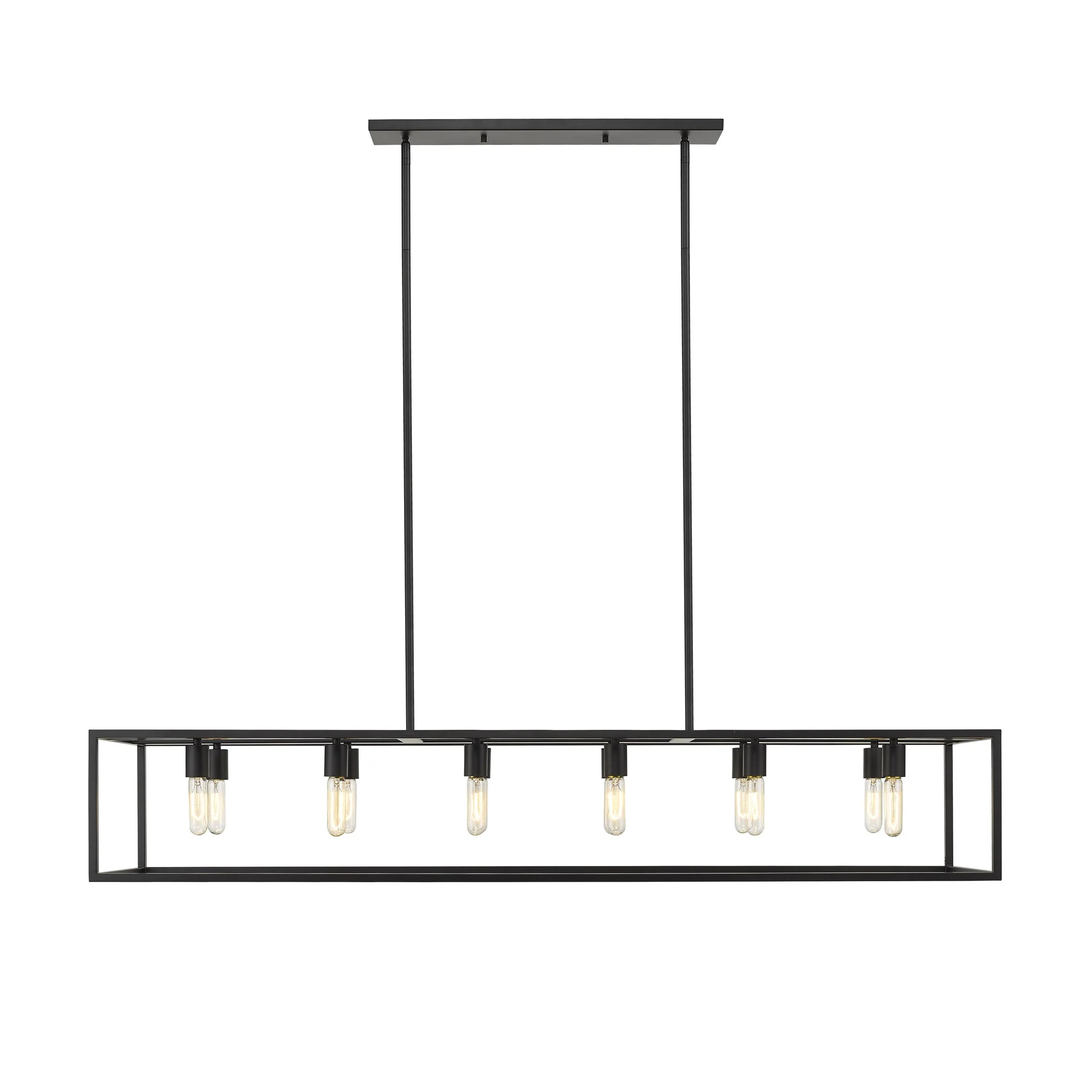 Cobar 12-Light Matte Black Island Pendant By Homeroots - Image 6