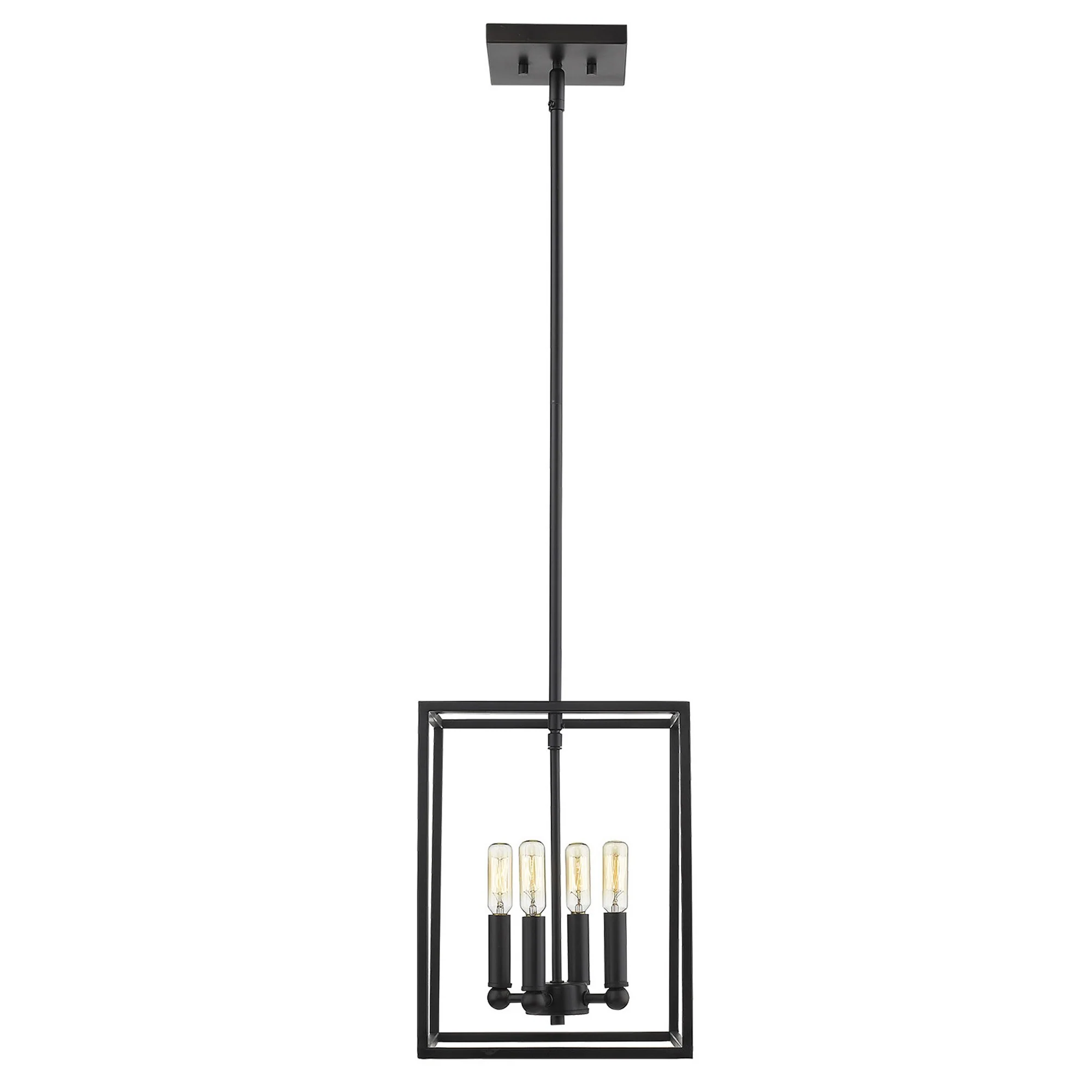 Cobar 4-Light Matte Black Pendant By Homeroots - Image 2