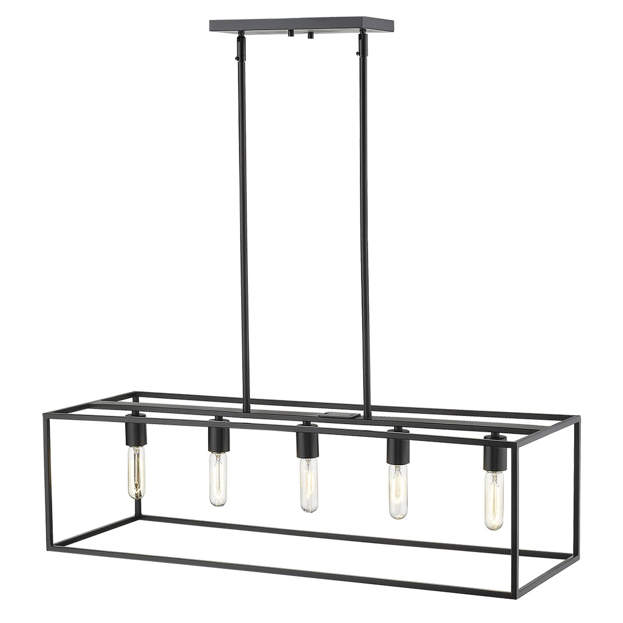 Cobar 5-Light Matte Black Island Pendant By Homeroots - Image 2