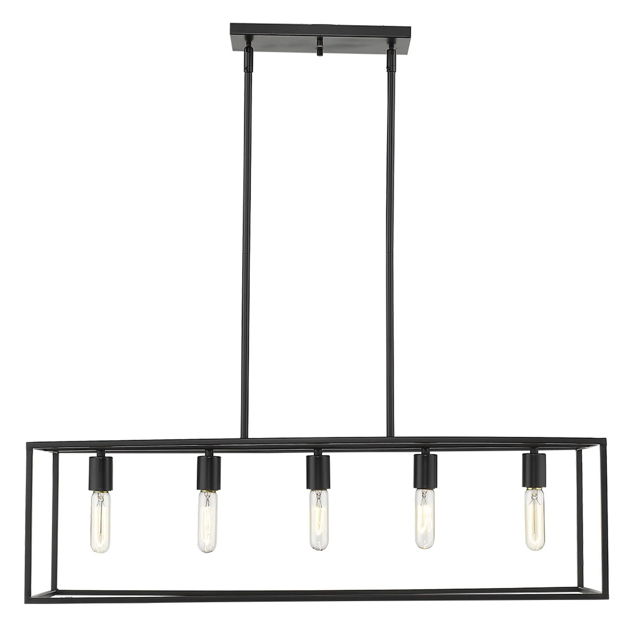 Cobar 5-Light Matte Black Island Pendant By Homeroots - Image 4
