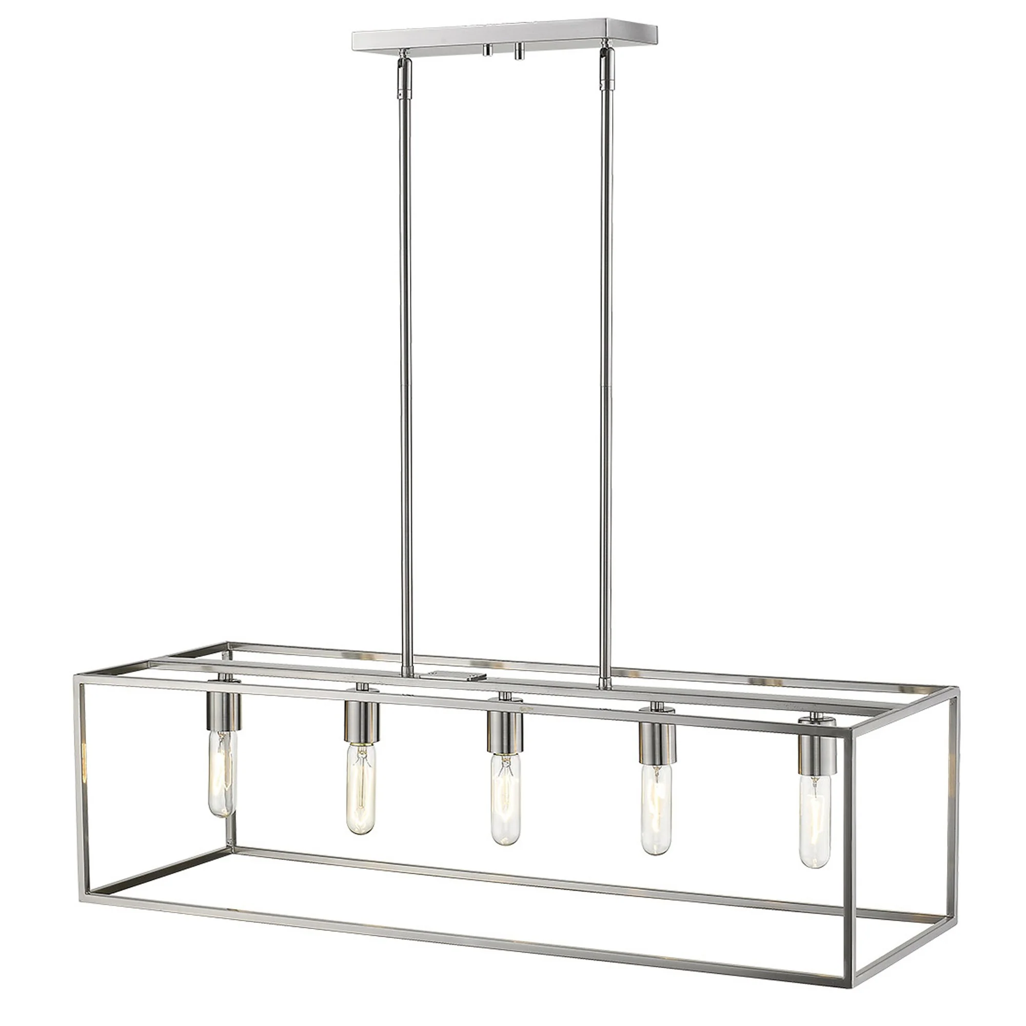 Cobar 5-Light Satin Nickel Island Pendant By Homeroots - Image 2