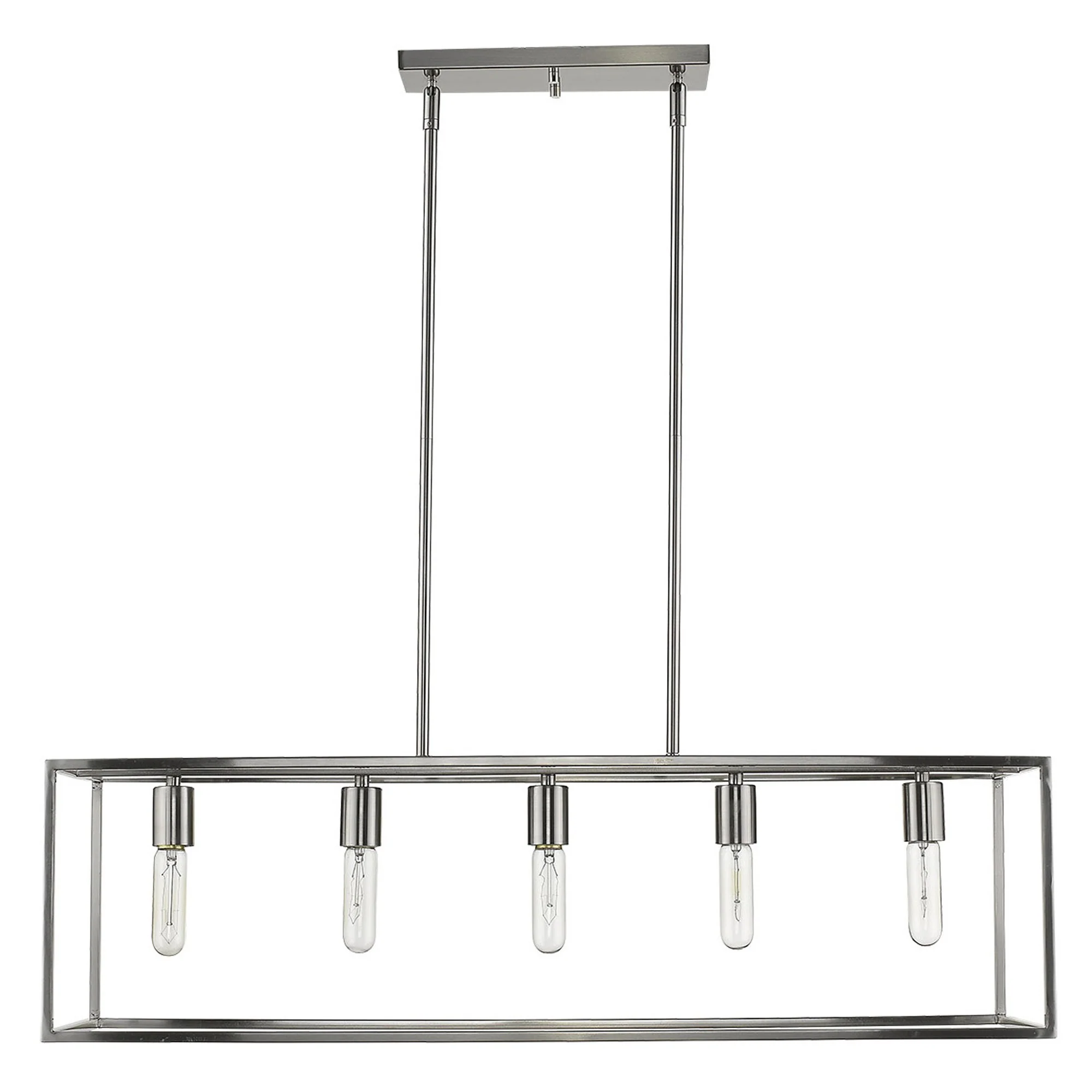 Cobar 5-Light Satin Nickel Island Pendant By Homeroots - Image 3