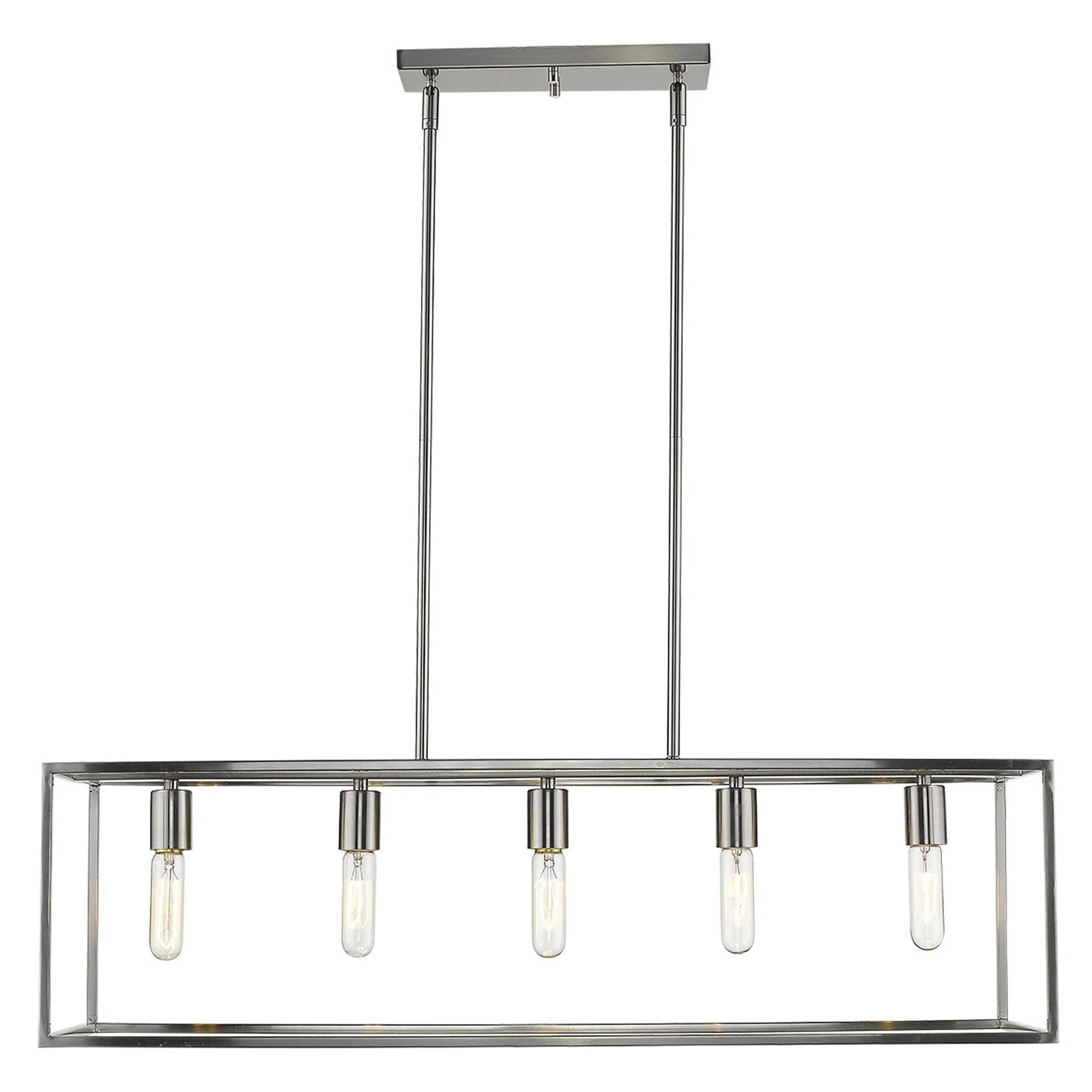 Cobar 5-Light Satin Nickel Island Pendant By Homeroots - Image 4