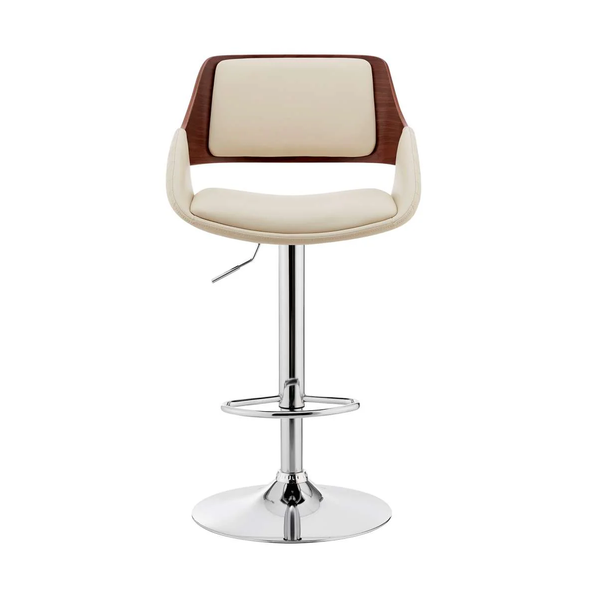 Colby Adjustable Gray Faux Leather and Black Finish Bar Stool By Armen Living - Image 19
