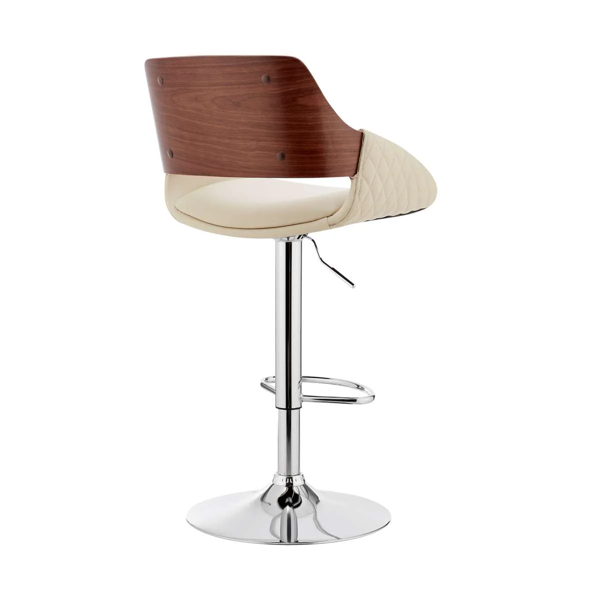 Colby Adjustable Gray Faux Leather and Black Finish Bar Stool By Armen Living - Image 20