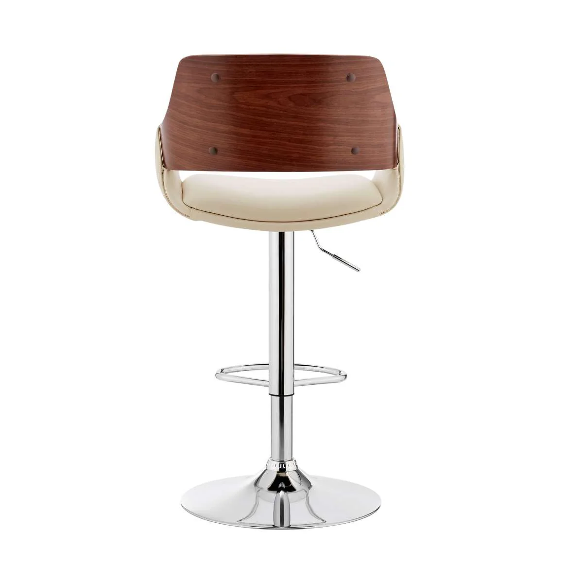 Colby Adjustable Gray Faux Leather and Black Finish Bar Stool By Armen Living - Image 21