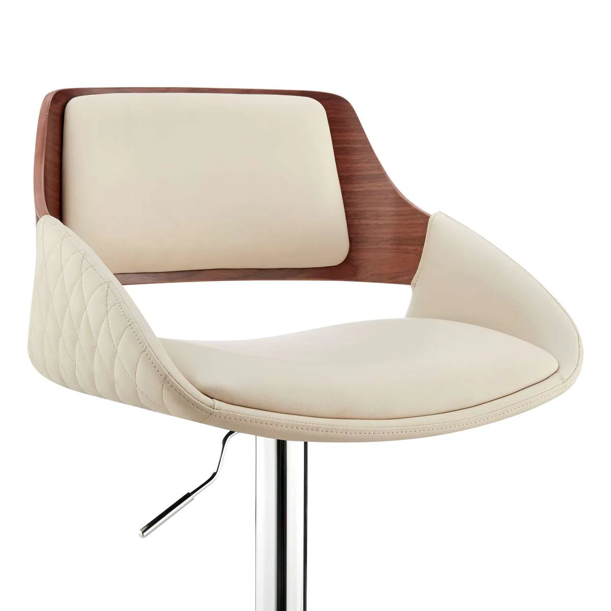 Colby Adjustable Gray Faux Leather and Black Finish Bar Stool By Armen Living - Image 22