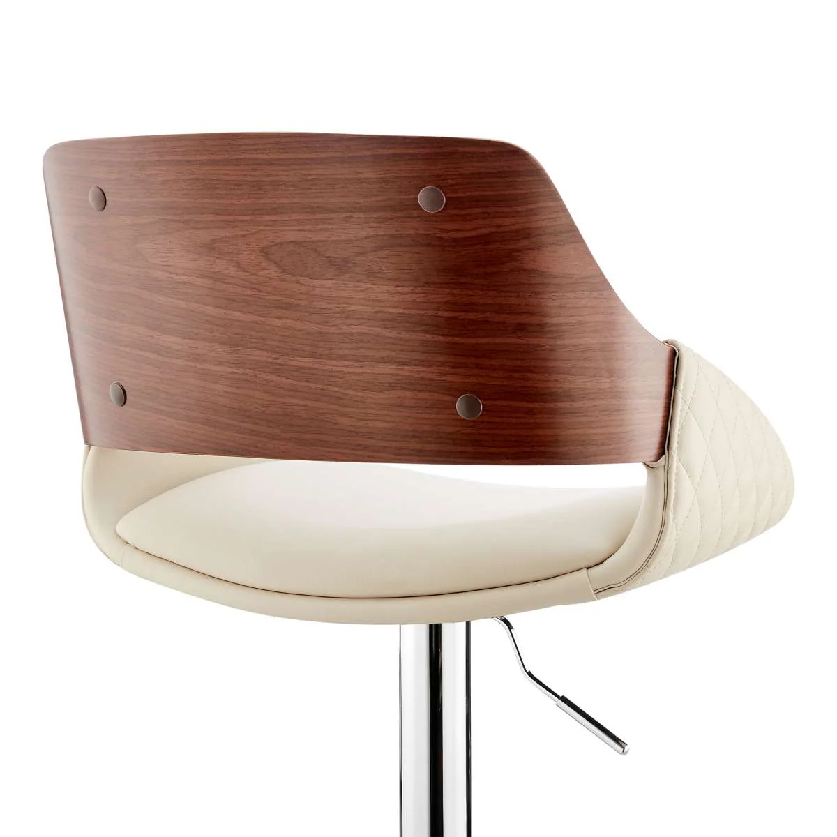 Colby Adjustable Gray Faux Leather and Black Finish Bar Stool By Armen Living - Image 23