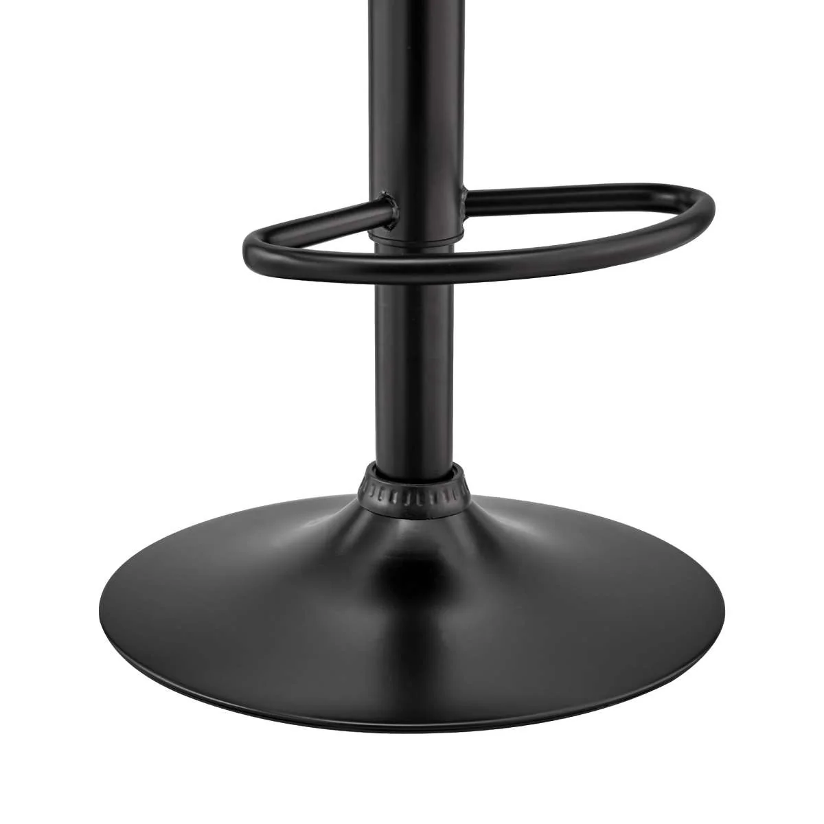 Colby Adjustable Gray Faux Leather and Black Finish Bar Stool By Armen Living - Image 9